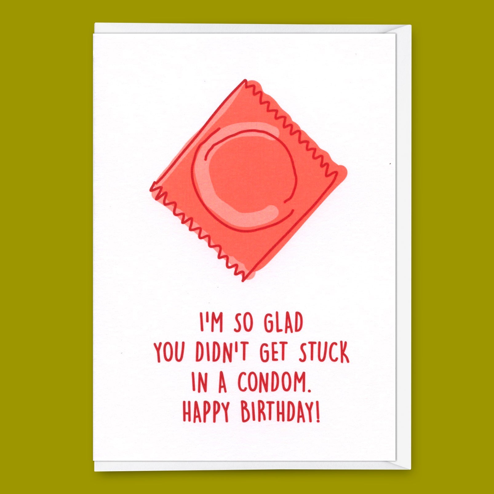 Grußkarte "Condom" | Lustige Klappkarte mit Spruch zum Geburtstag