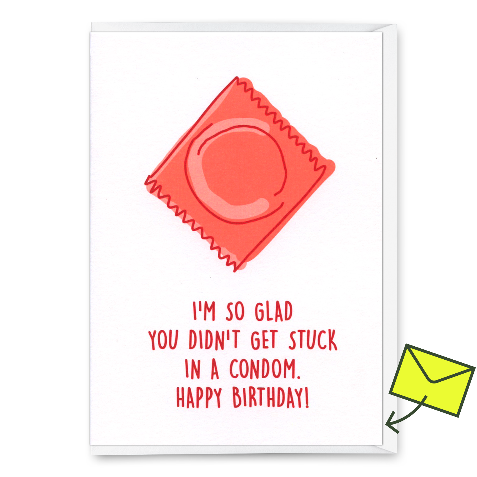 Grußkarte "Condom" | Lustige Klappkarte mit Spruch zum Geburtstag
