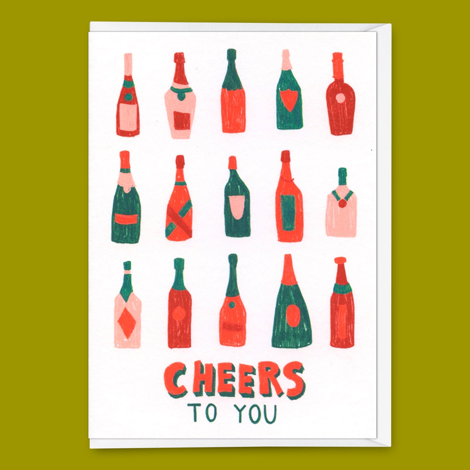 Grußkarte "Cheers to you (Bottles)" | Coole Klappkarte für jeden Anlass