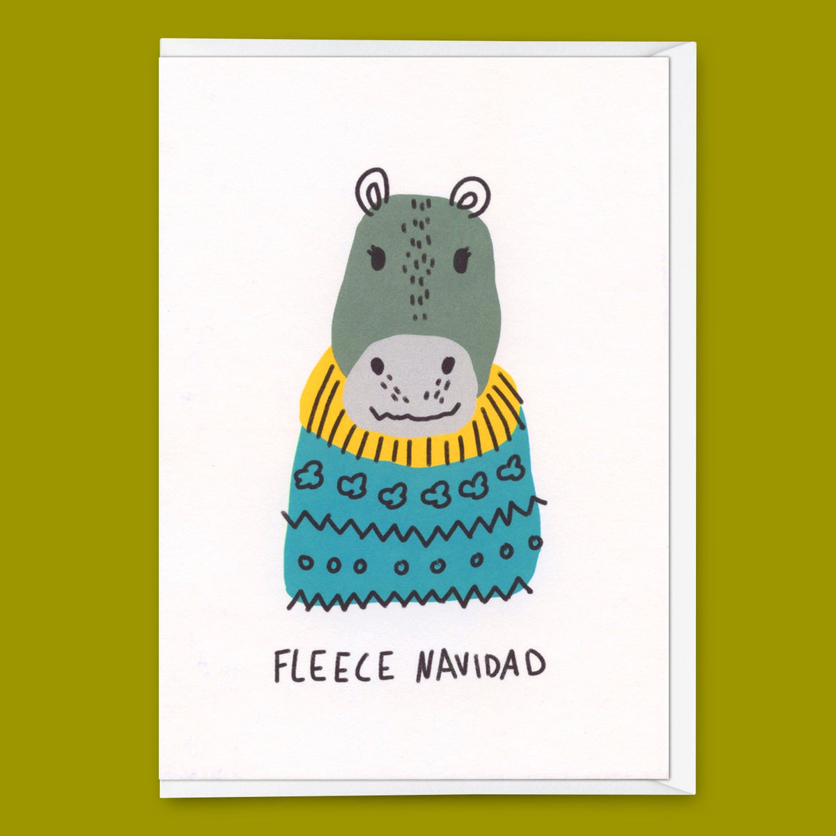 Grußkarte "Fleece Navidad" | Lustige Klappkarte zu Weihnachten