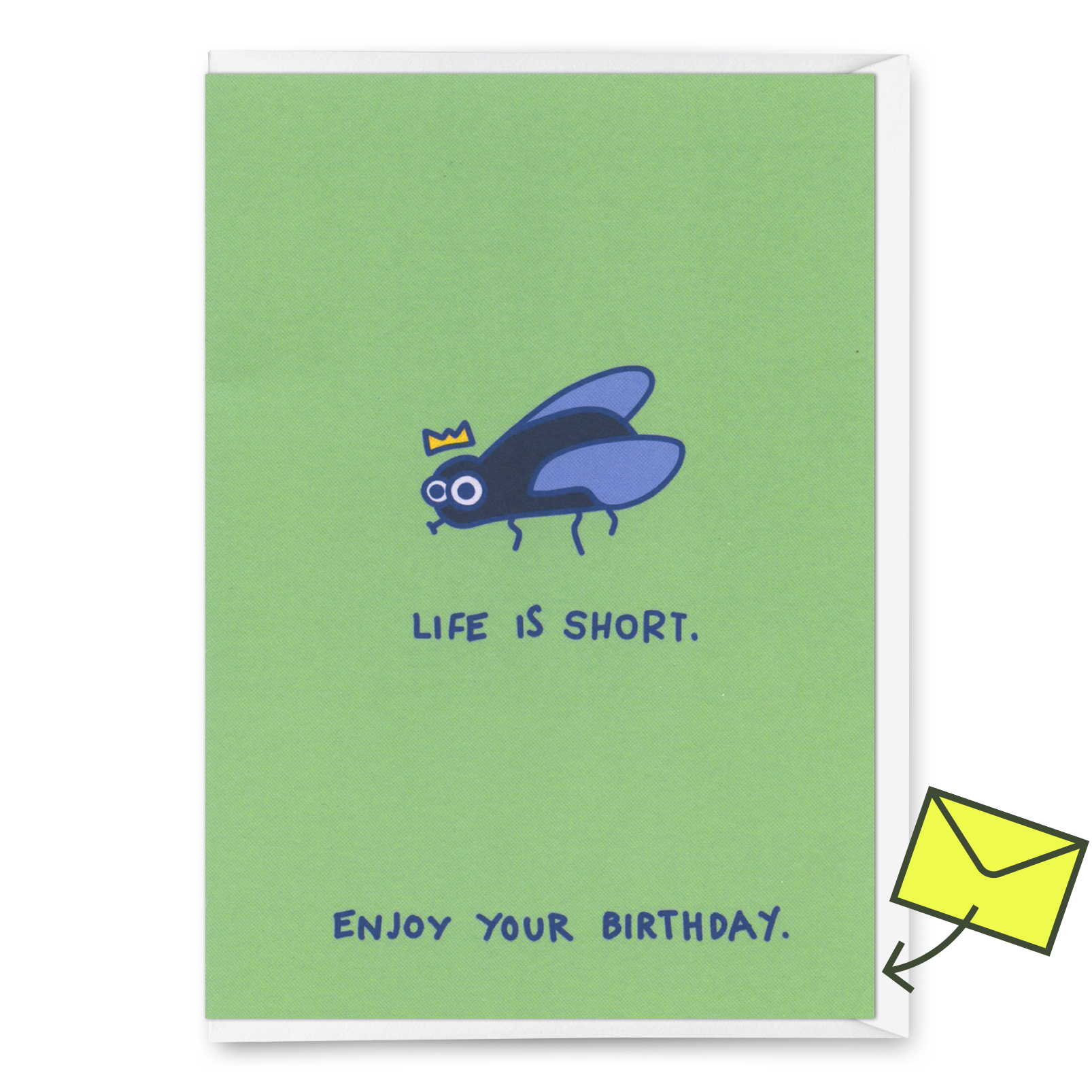 Grußkarte "Life is short" | Lustige Klappkarte zum Geburtstag