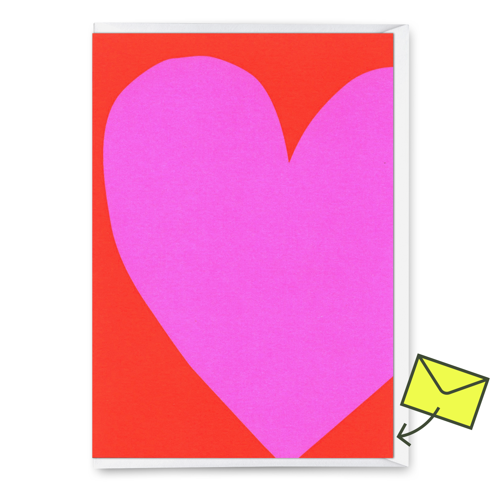 Grußkarte "Purple heart" | Schöne Klappkarte für Verliebte
