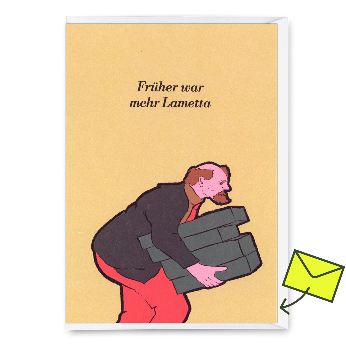 Grußkarte "Mehr Lametta" | Lustige Klappkarte zu Weihnachten