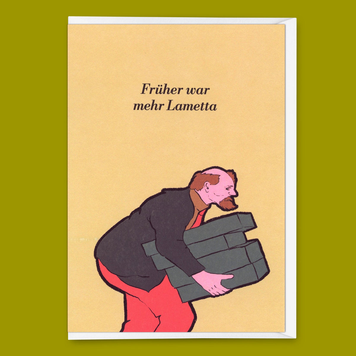 Grußkarte "Mehr Lametta" | Lustige Klappkarte zu Weihnachten
