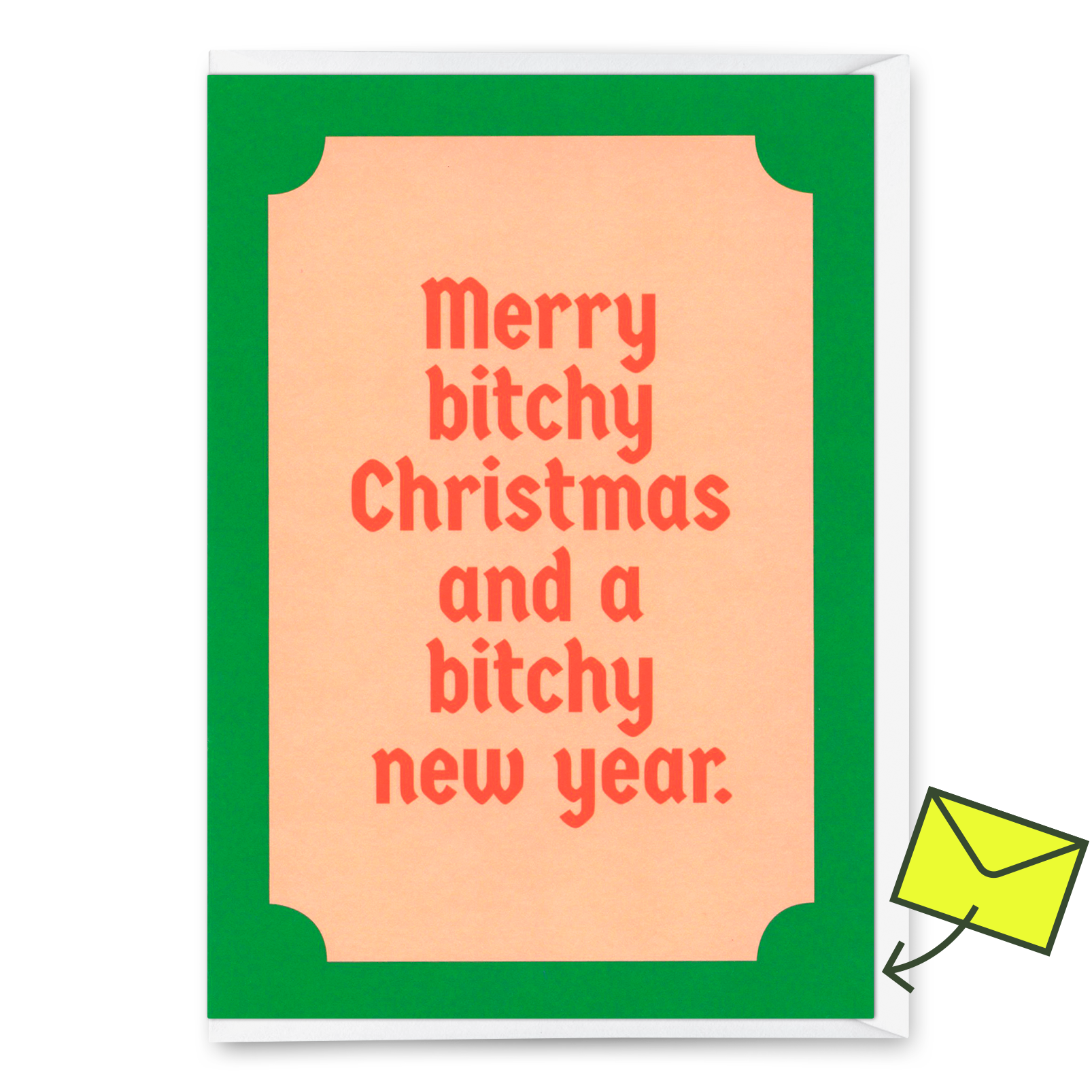Grußkarte "Bitchy christmas" | Lustige Klappkarte mit Spruch zu Weihnachten