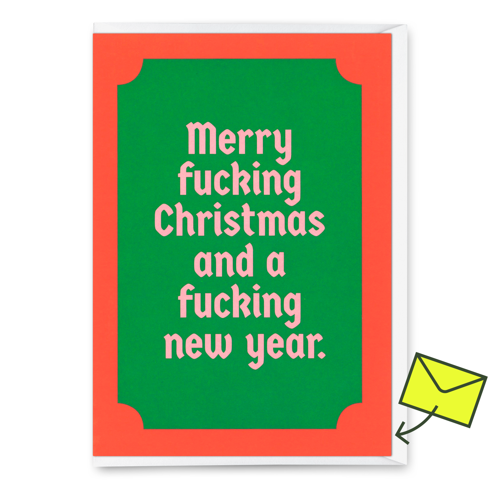 Grußkarte "Fucking Xmas" | Lustige Klappkarte mit Spruch zu Weihnachten