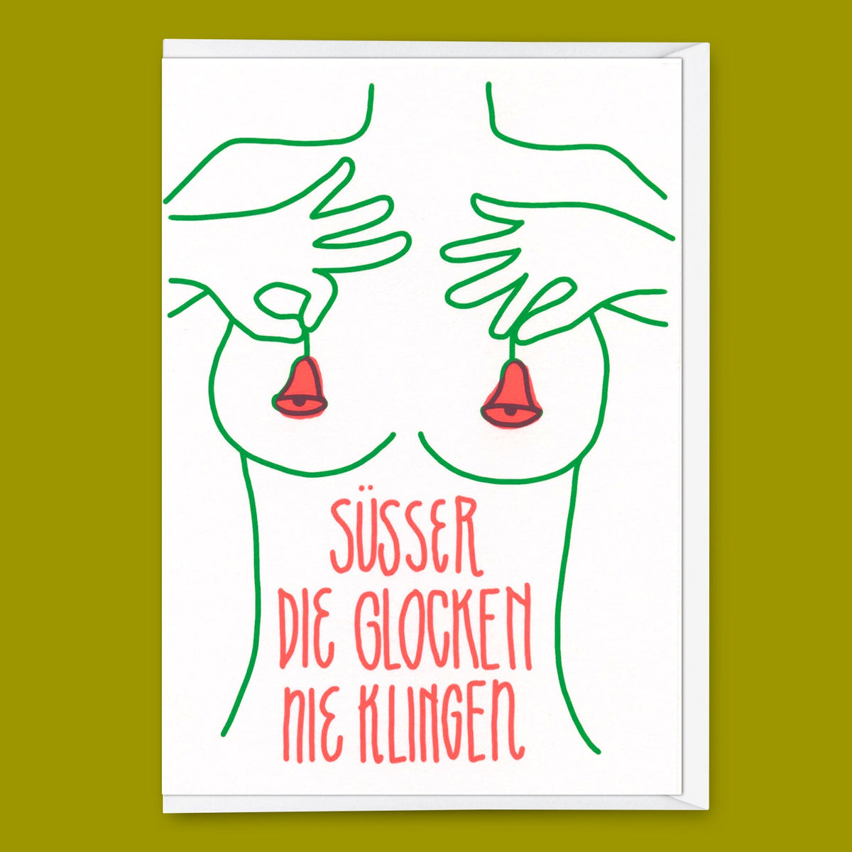 Grußkarte "Süßer die..." | Lustige Klappkarte mit Spruch zu Weihnachten