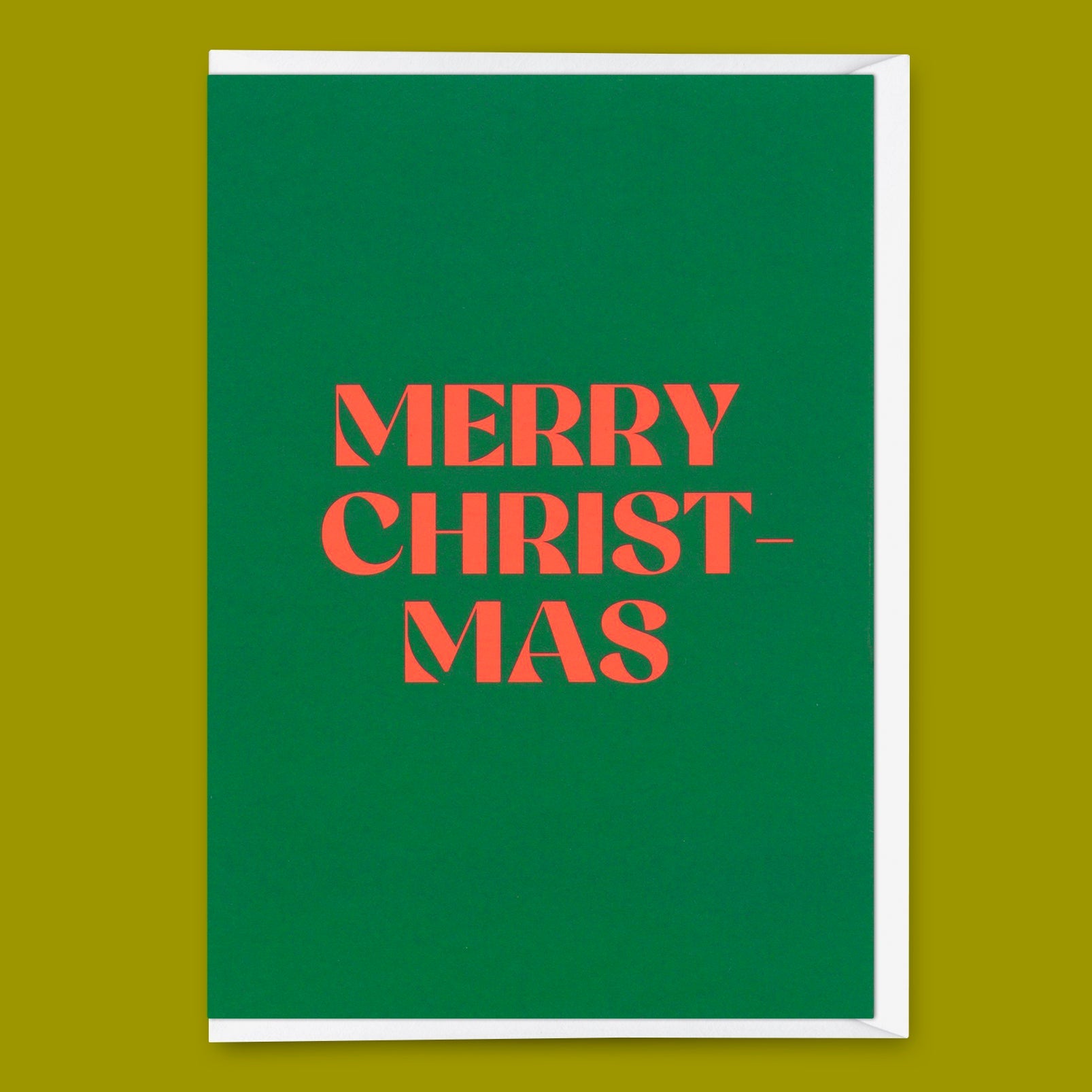 Grußkarte "Merry Christmas Grün" | Schöne Klappkarte zu Weihnachten