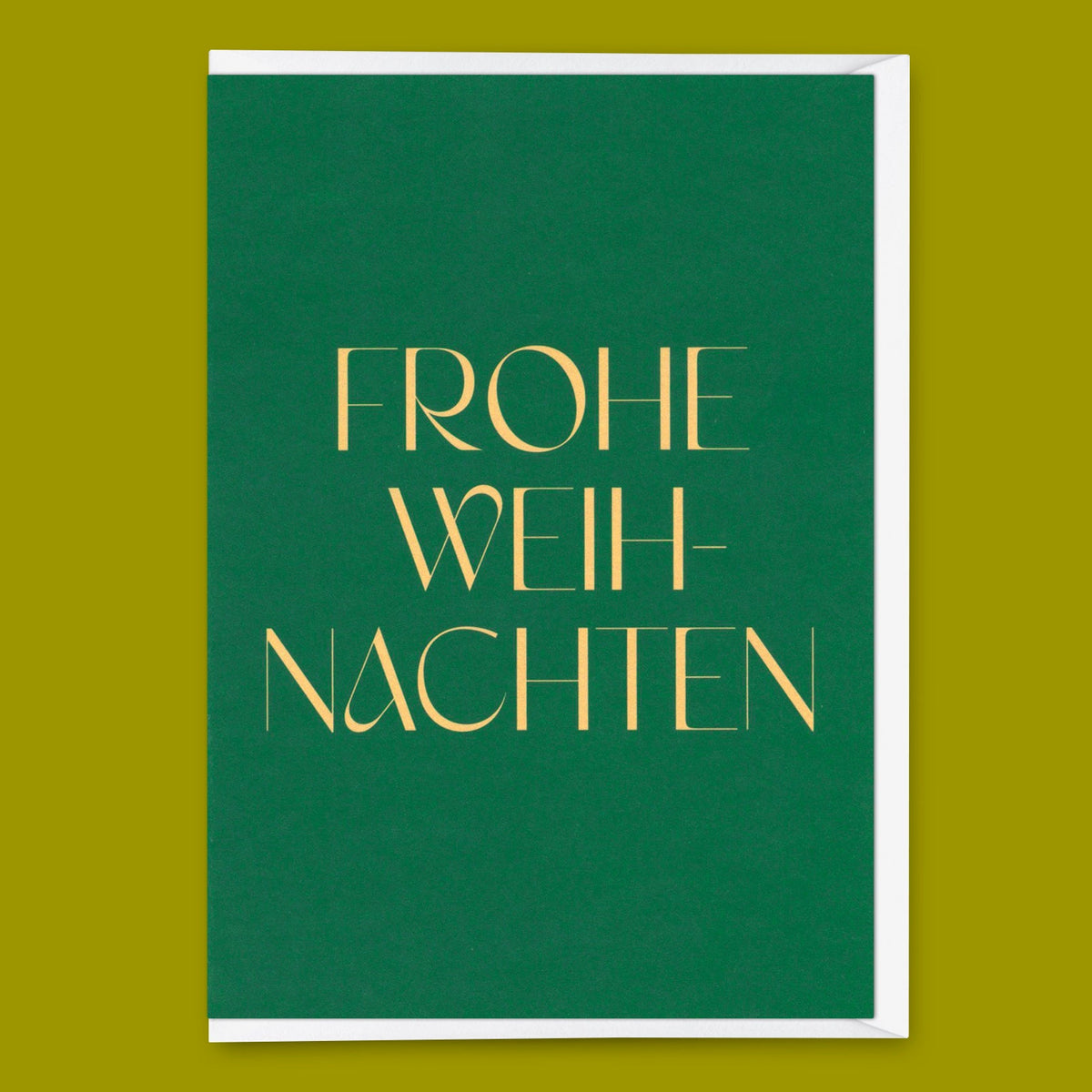 Grußkarte "Frohe Weihnachten Grün" | Schöne Klappkarte zu Weihnachten
