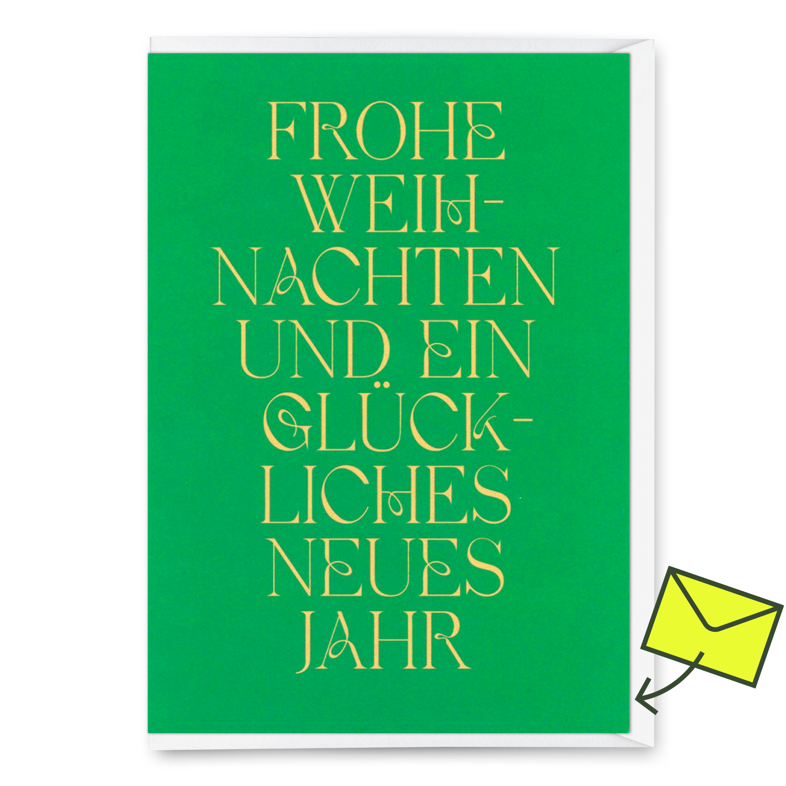 Grußkarte "Frohe Weihnachten und ein..." | Schöne Klappkarte zu Weihnachten
