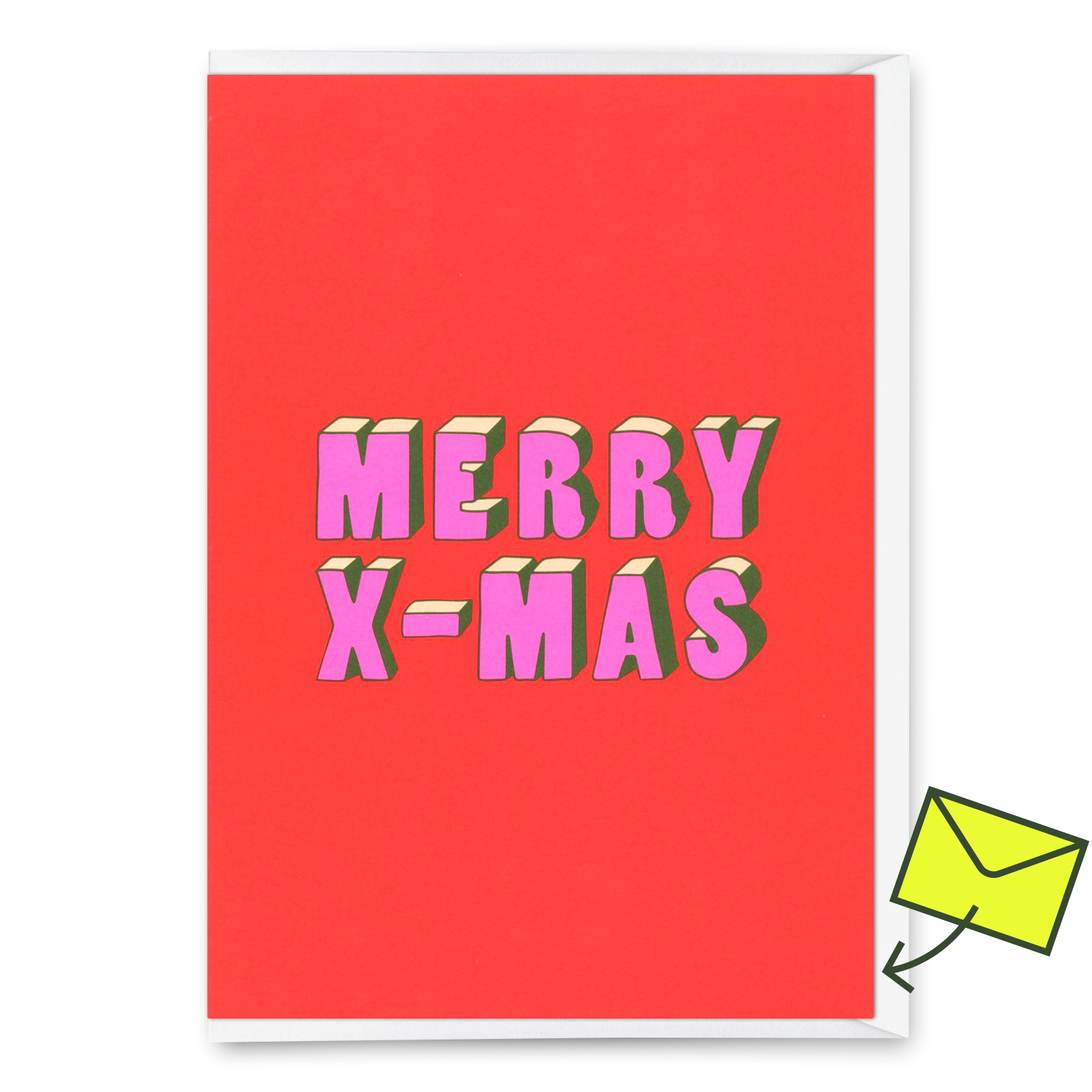 Grußkarte "Merry X-Mas 3D" | Coole Klappkarte zu Weihnachten