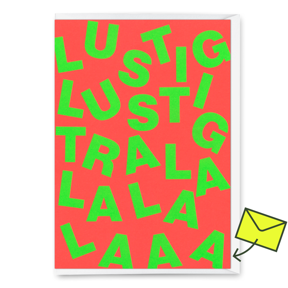 Grußkarte "Lustig Lustig" | Lustige Klappkarte zum Geburtstage