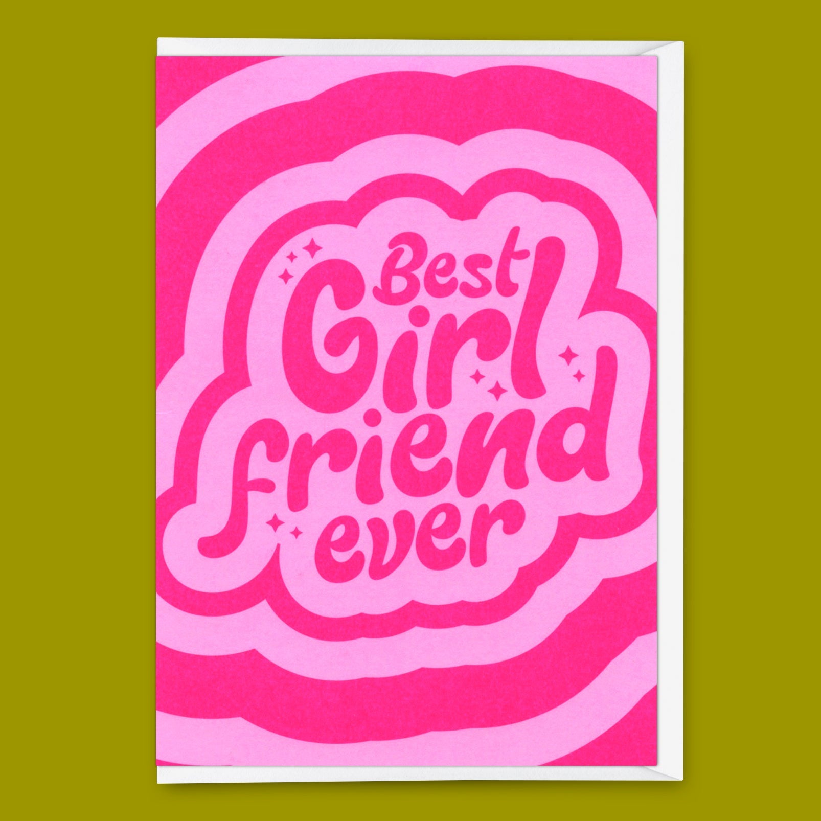 Grußkarte "Best girlfriend ever" | Coole Klappkarte für Verliebte