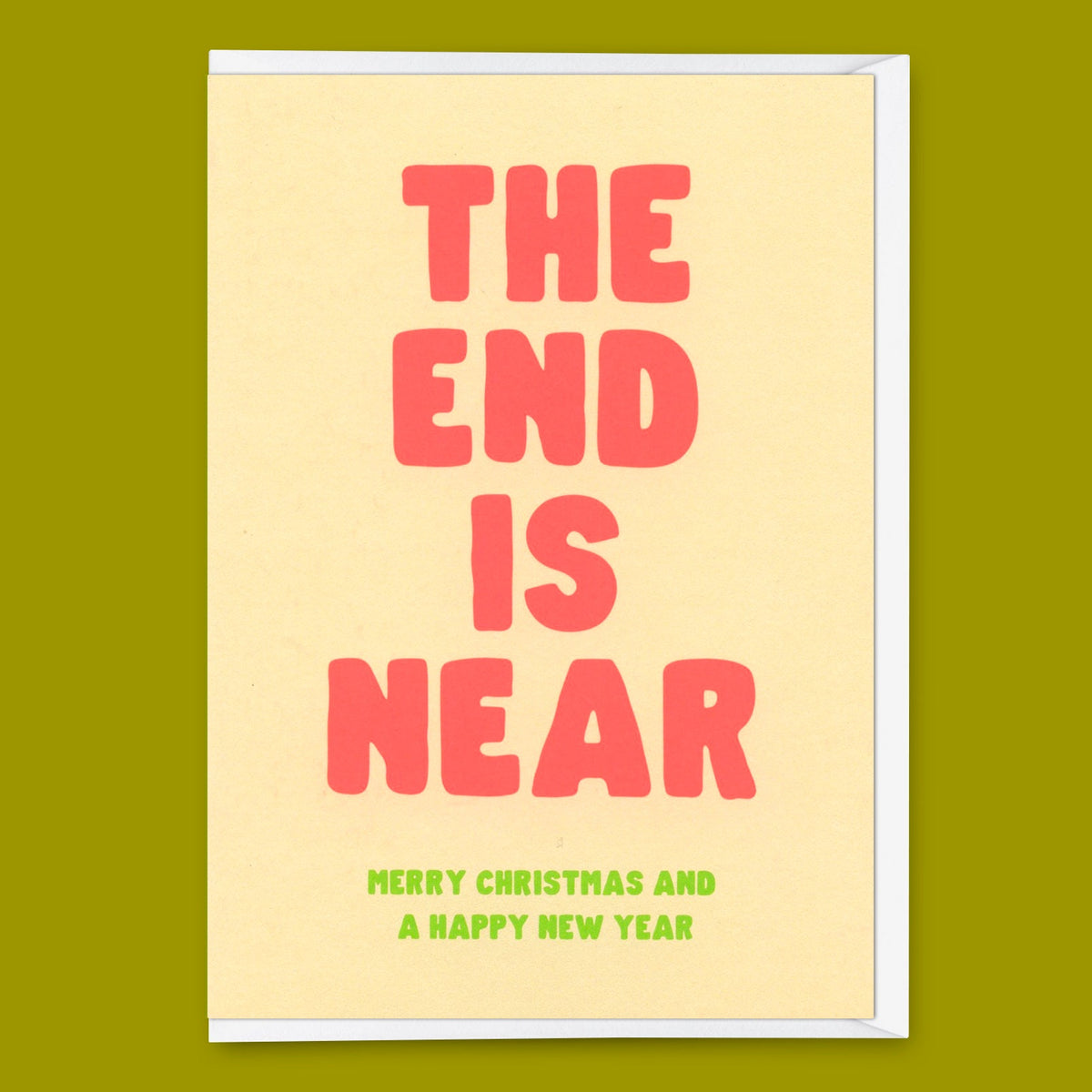 Grußkarte "The end is near" | Ausgefallene Klappkarte zu Weihnachten