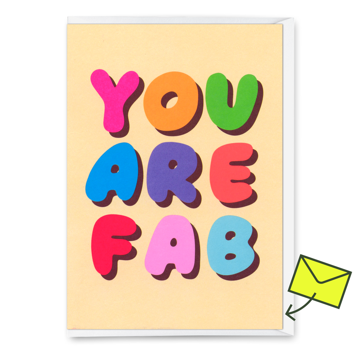 Grußkarte "You are fab" | Lustige Klappkarte für jeden Anlass