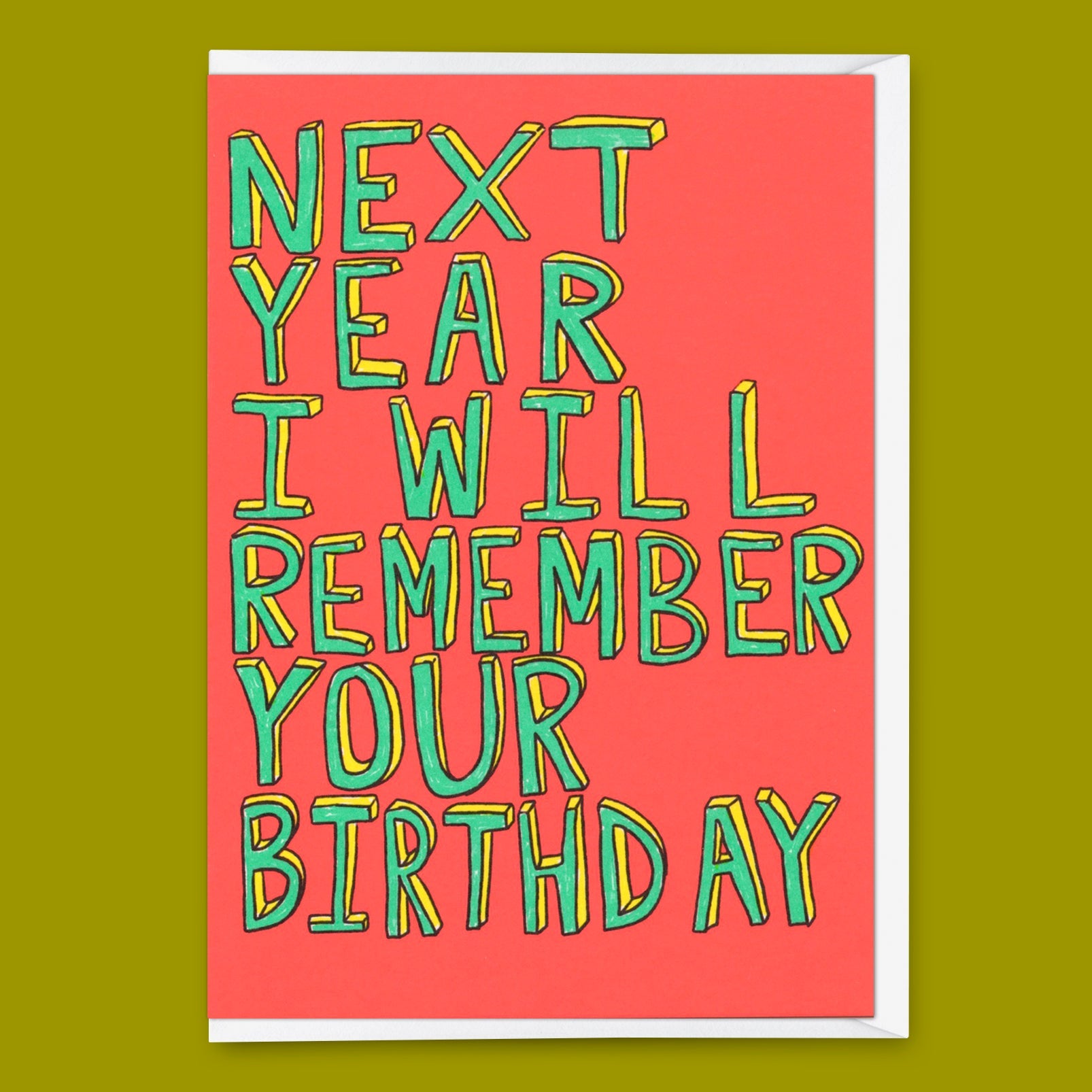 Grußkarte "I will remember your birthday" | Lustige Klappkarte zum Geburtstag