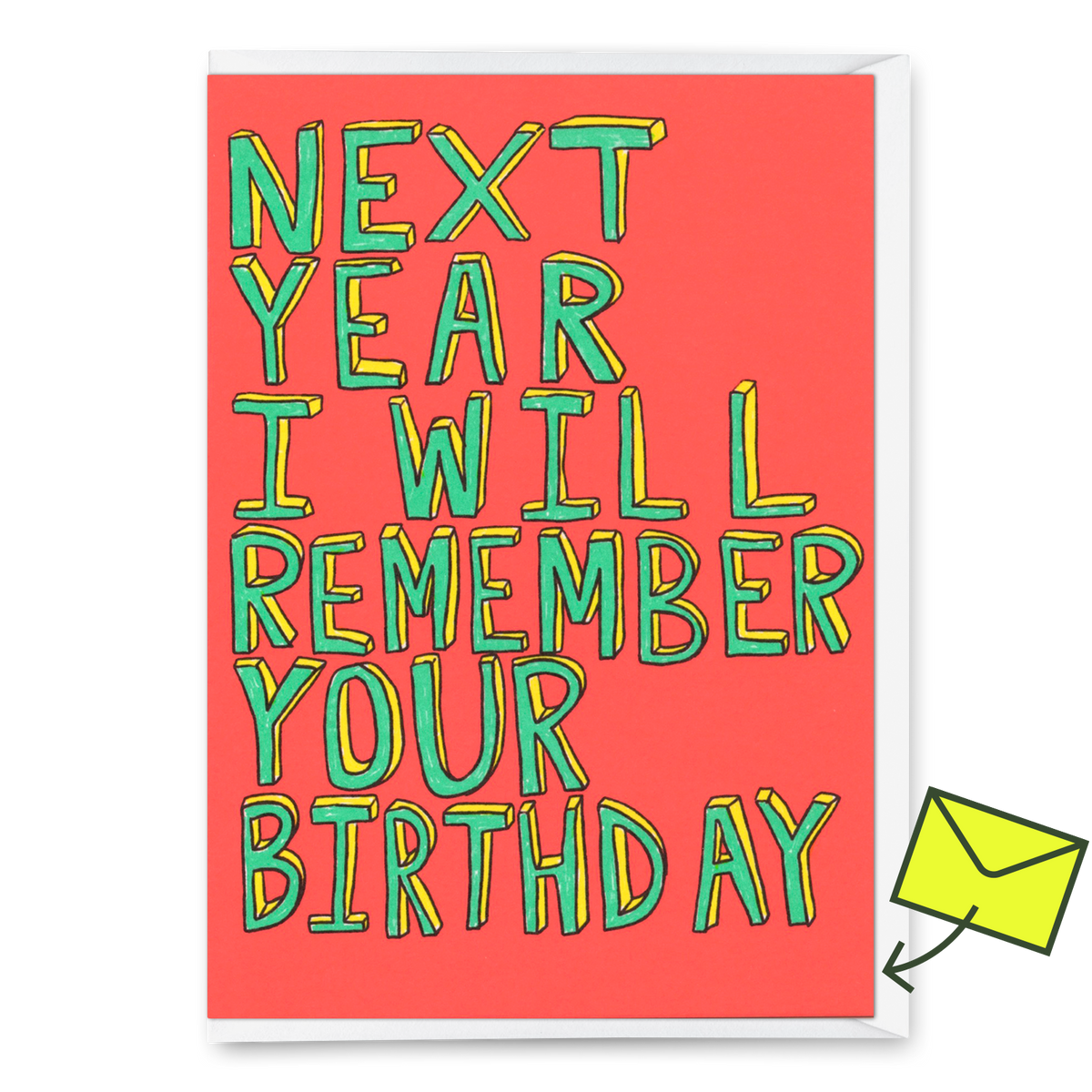 Grußkarte "I will remember your birthday" | Lustige Klappkarte zum Geburtstag