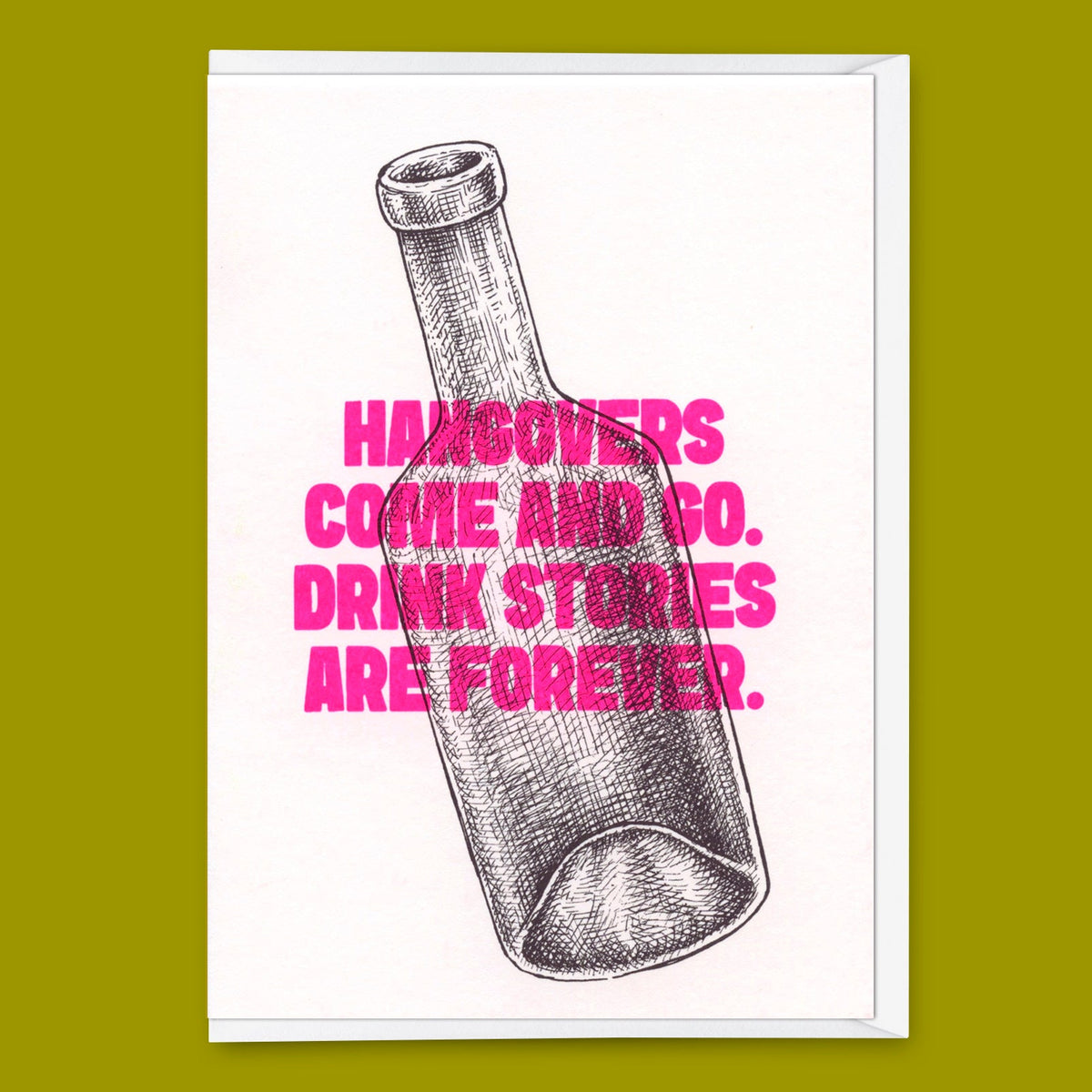 Grußkarte "Drink Stories are forever" | Lustige Klappkarte für jeden Anlass