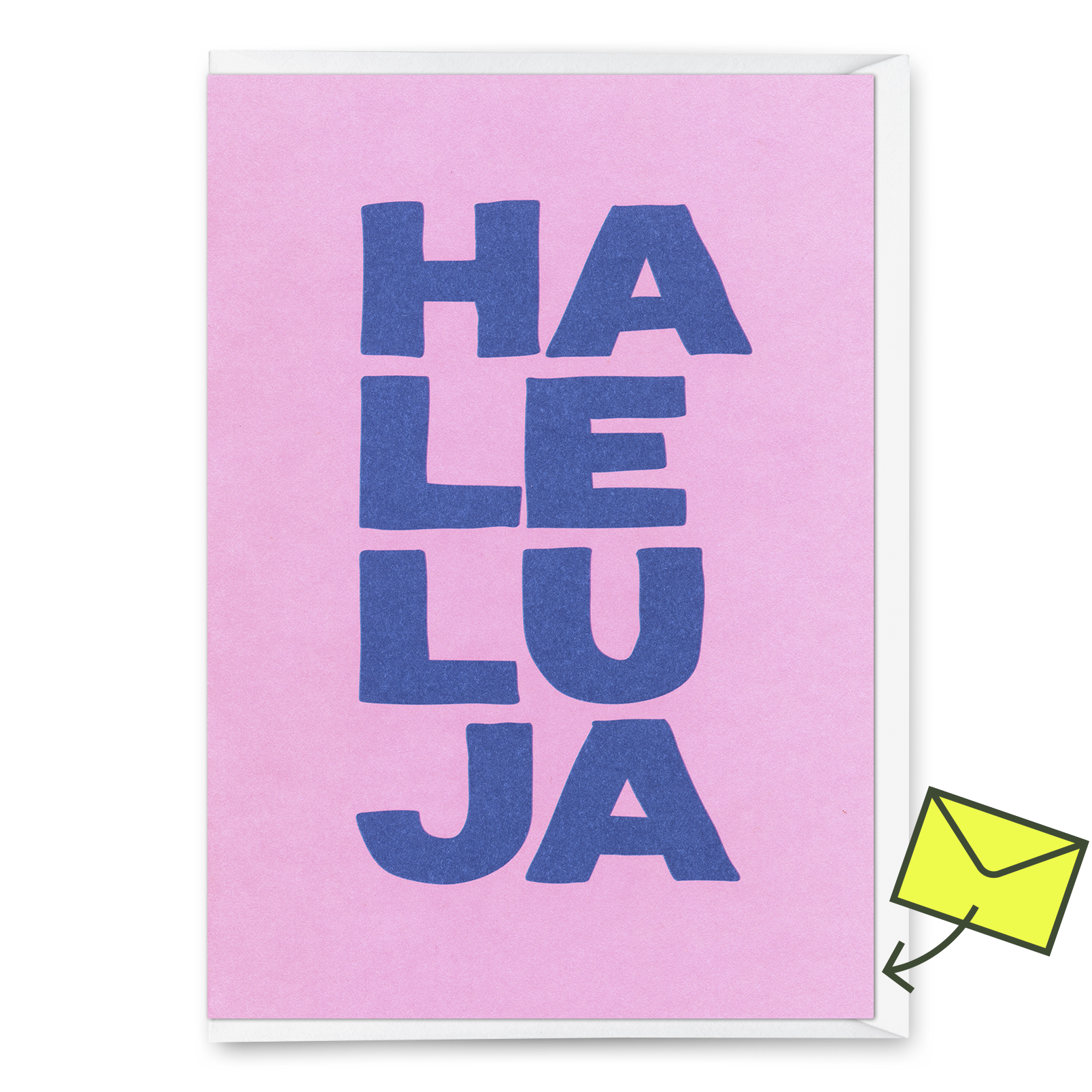 Grußkarte "Haleluja 2colors" | Schöne Klappkarte zu Weihnachten
