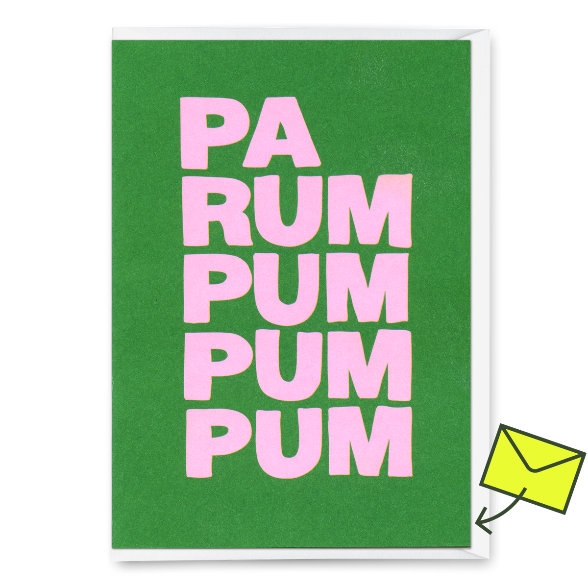 Grußkarte "Parumpumpumpum 2colors" | Schöne Klappkarte zu Weihnachten