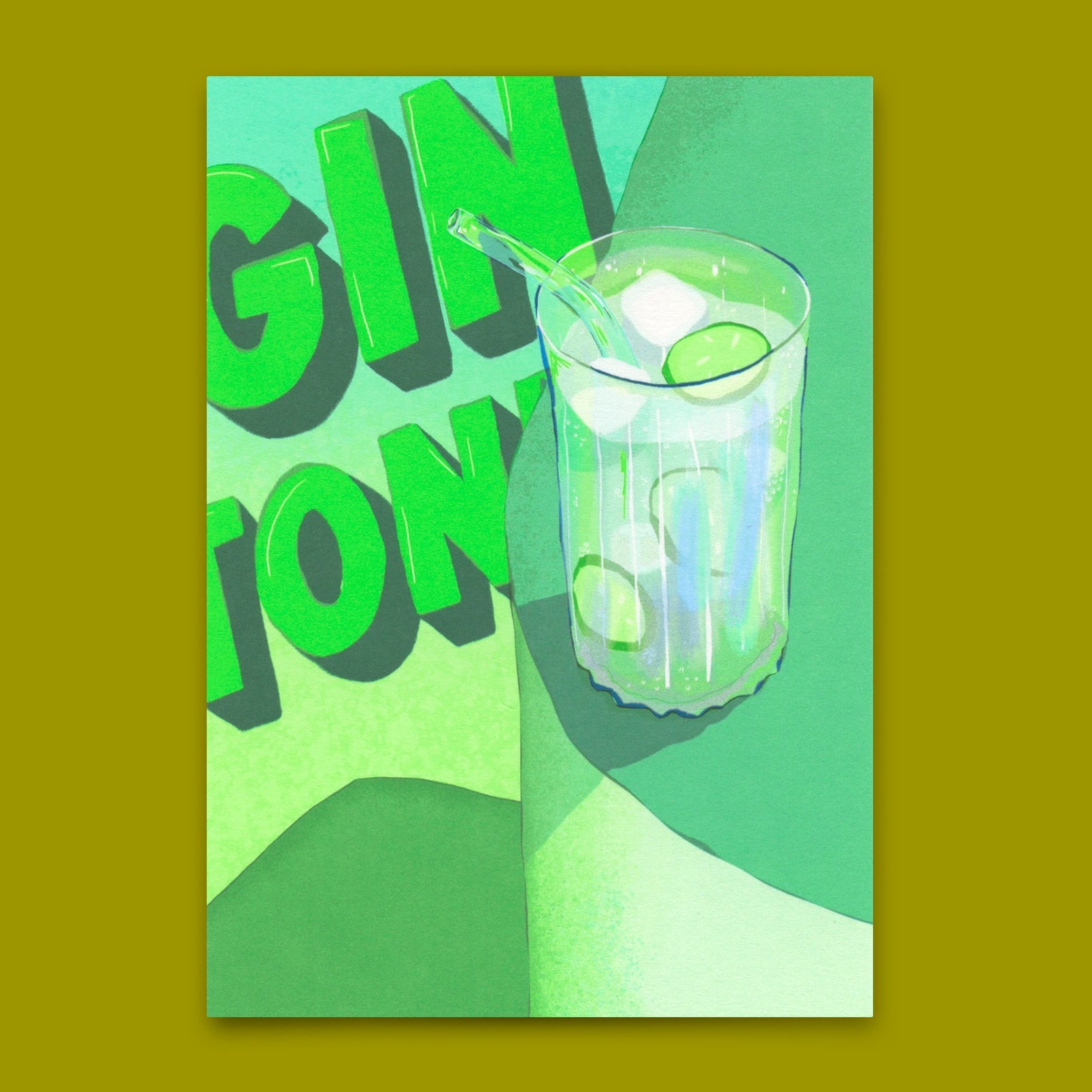 Postkarte "Gin & Tonic" | Coole Karte für jeden Anlass