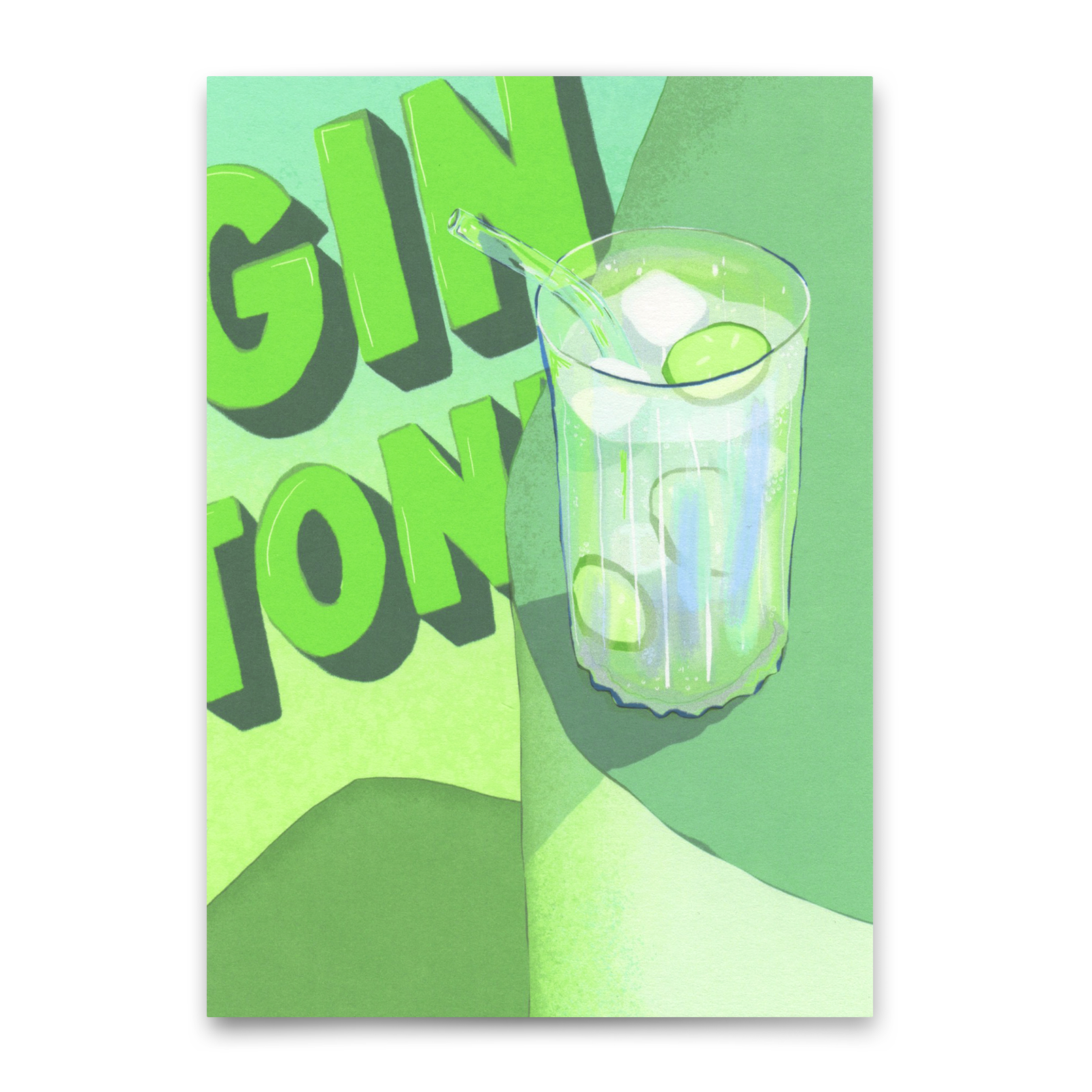 Postkarte "Gin & Tonic" | Coole Karte für jeden Anlass