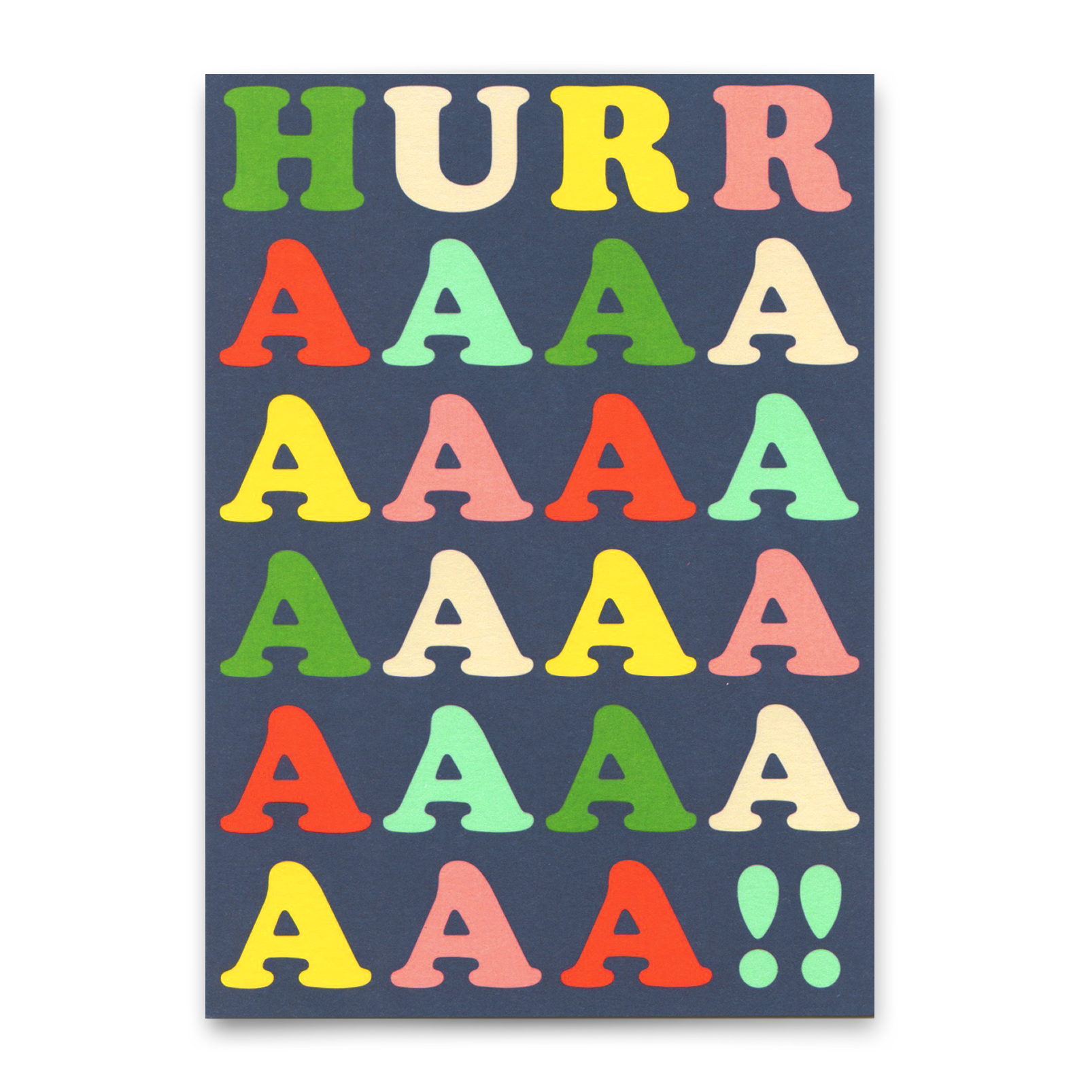 Postkarte "Hurraaaaaa" | Coole Karte für jeden Anlass