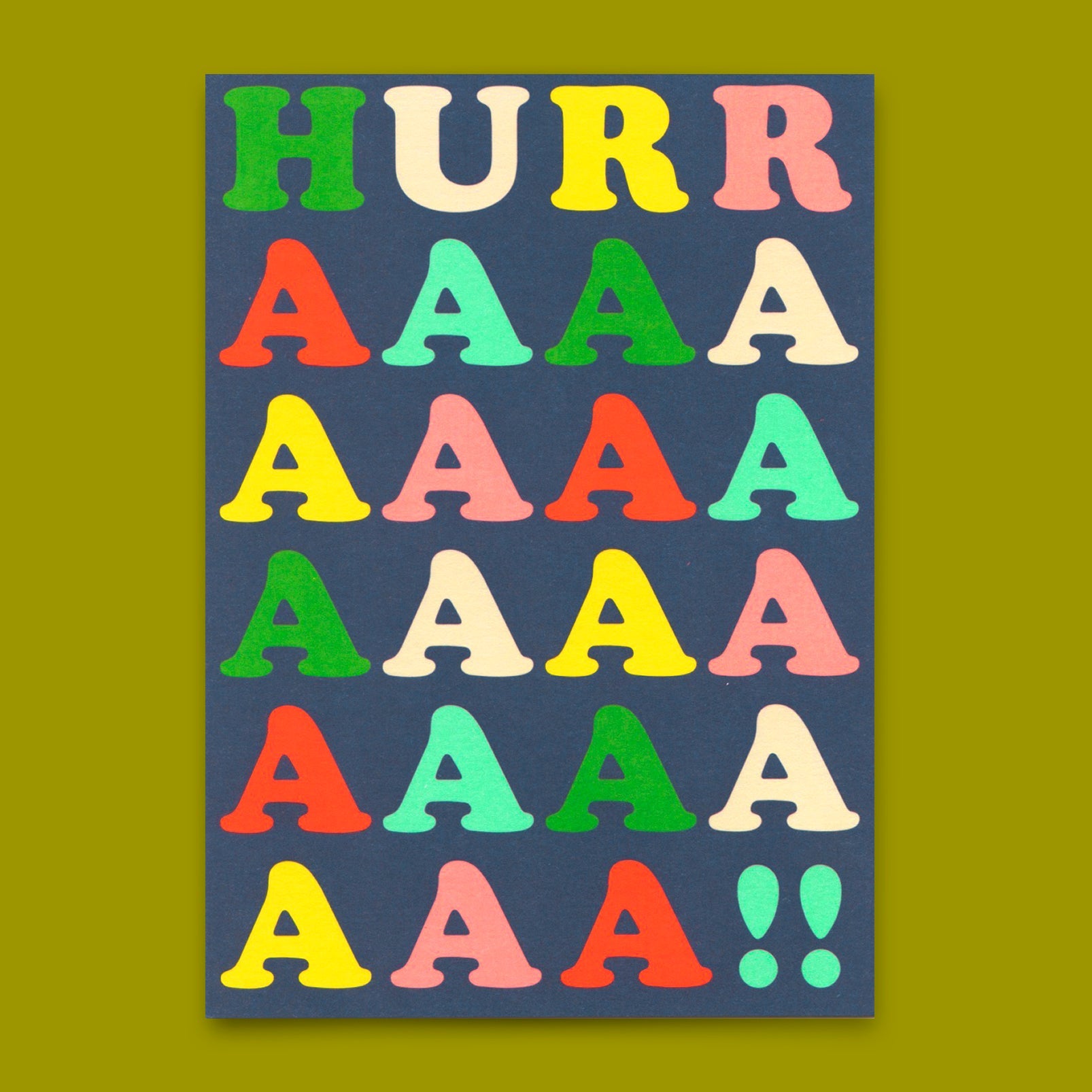 Postkarte "Hurraaaaaa" | Coole Karte für jeden Anlass