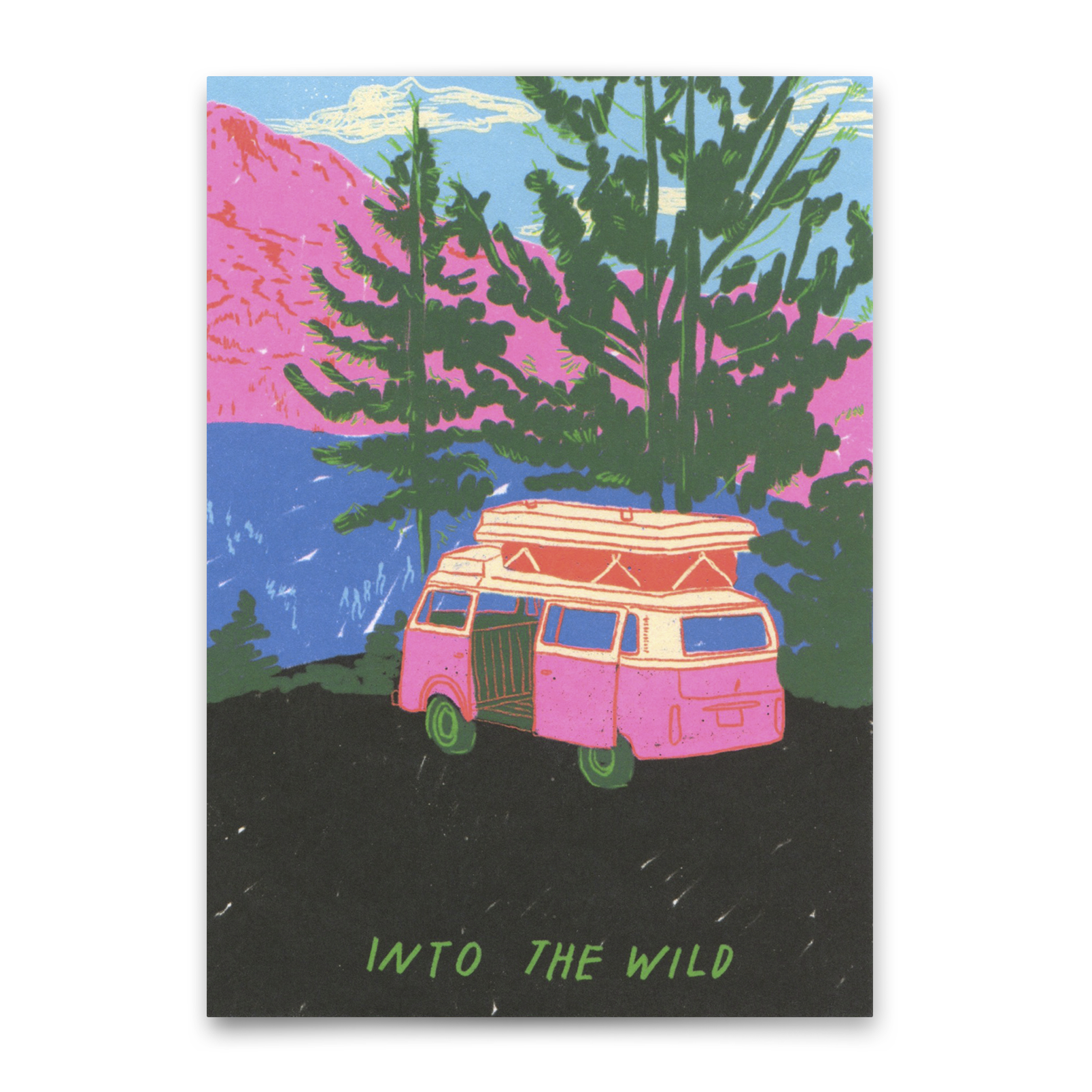 Postkarte "Into the wild" | Ausgefallene Karte für jeden Anlass