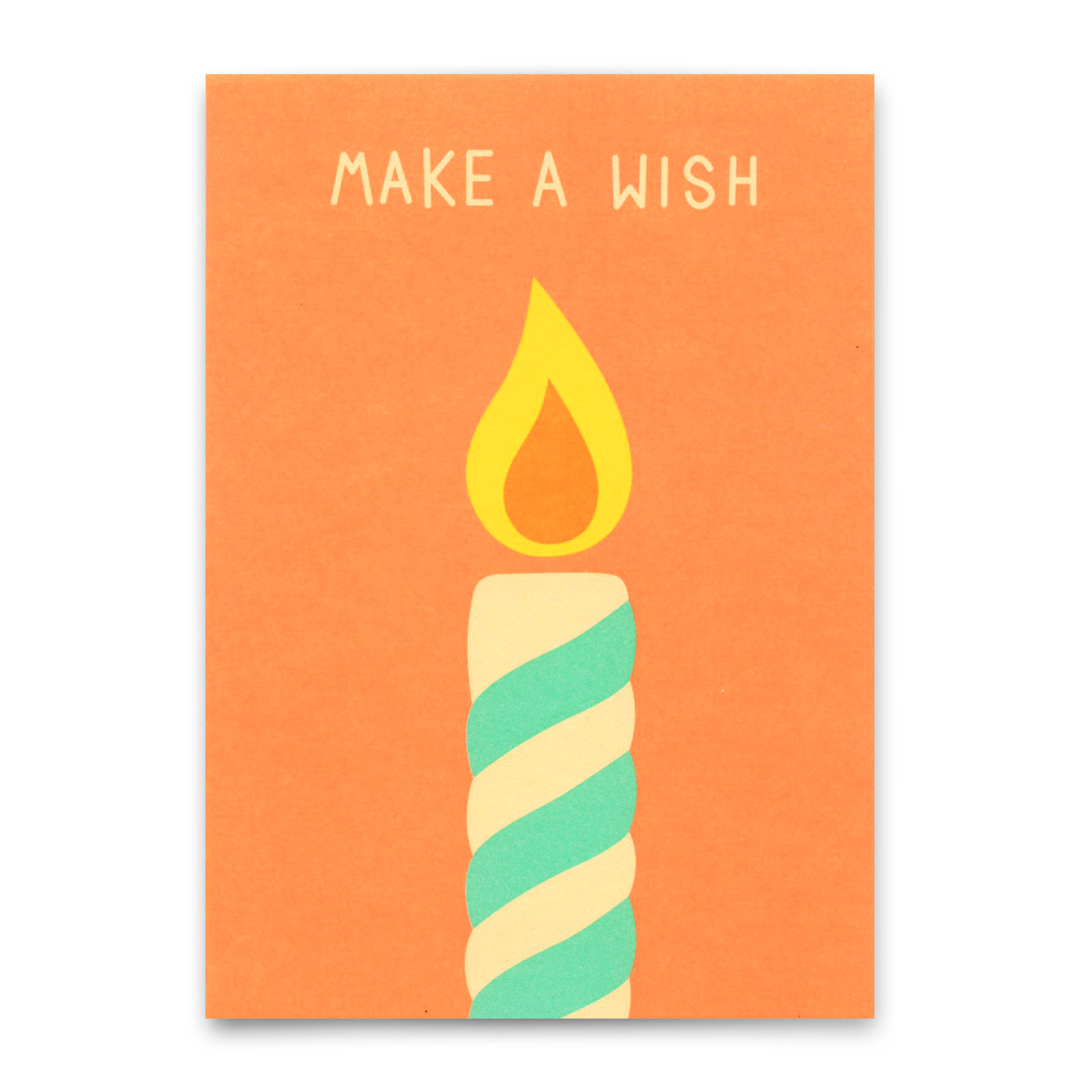 Postkarte "Make a wish (Candle)" | Ausgefallene Karte zum Geburtstag
