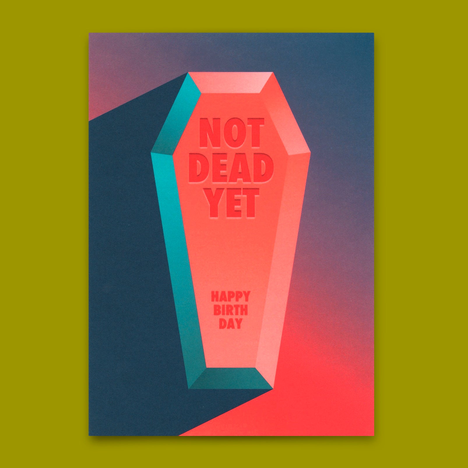 Postkarte "Not dead yet" | Lustige Karte zum Geburtstag