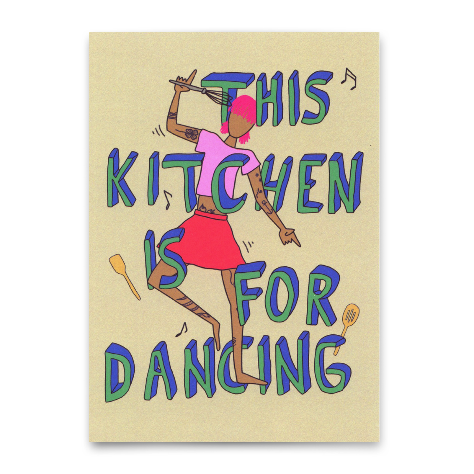 Postkarte "This kitchen" | Ausgefallene Karte mit Spruch für jeden Anlass