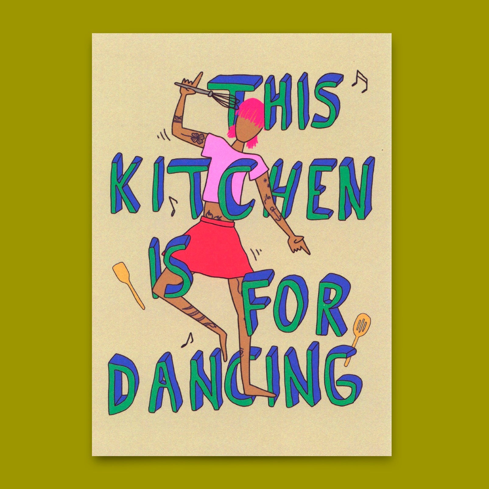 Postkarte "This kitchen" | Ausgefallene Karte mit Spruch für jeden Anlass