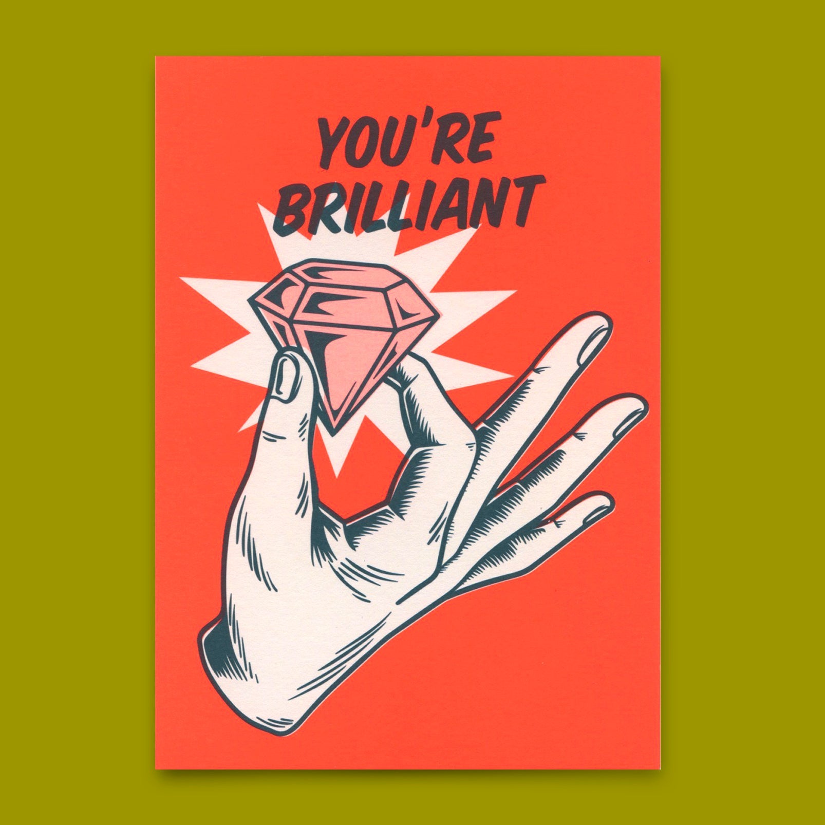 Postkarte "You´re brilliant" | Besondere Karte mit Spruch
