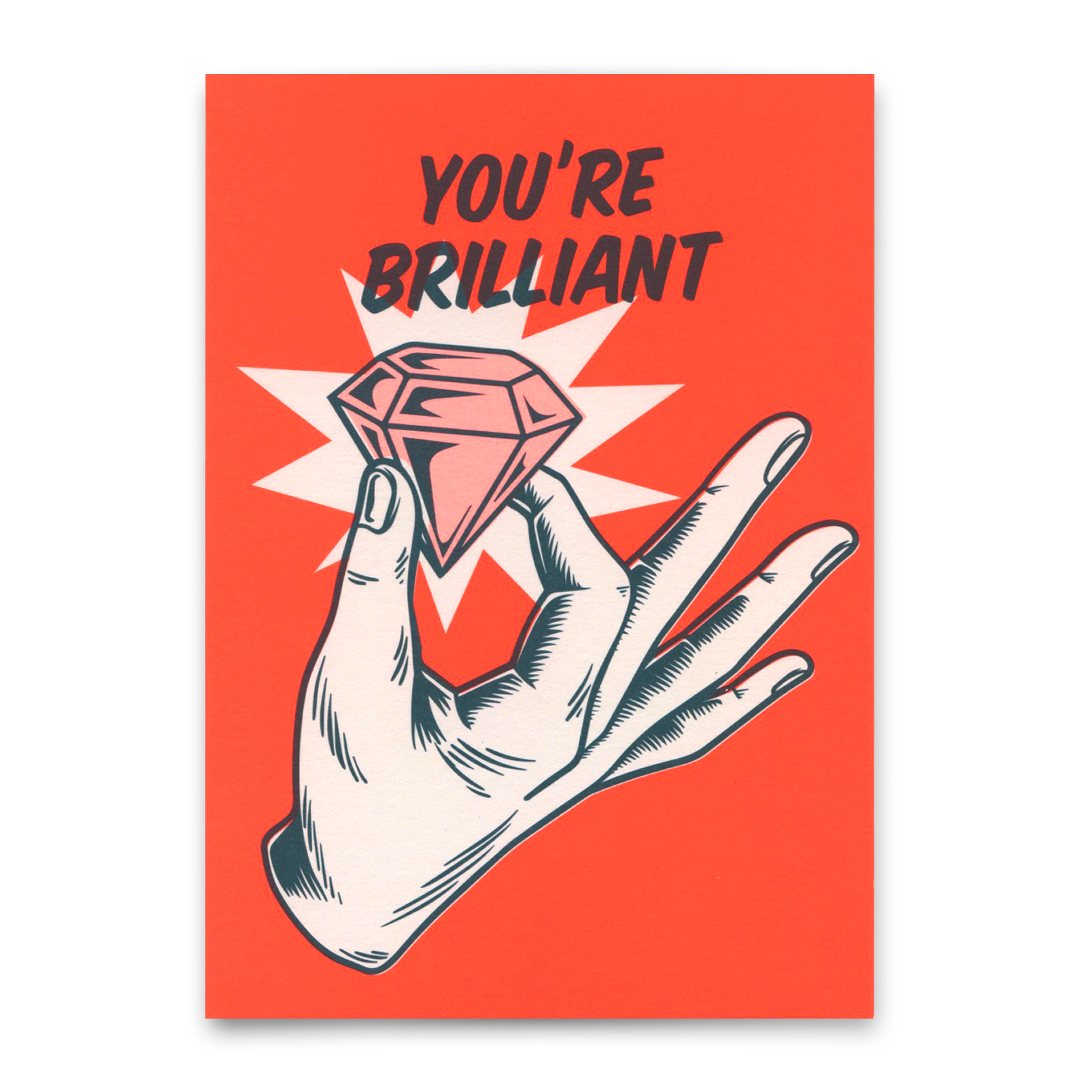Postkarte "You´re brilliant" | Besondere Karte mit Spruch