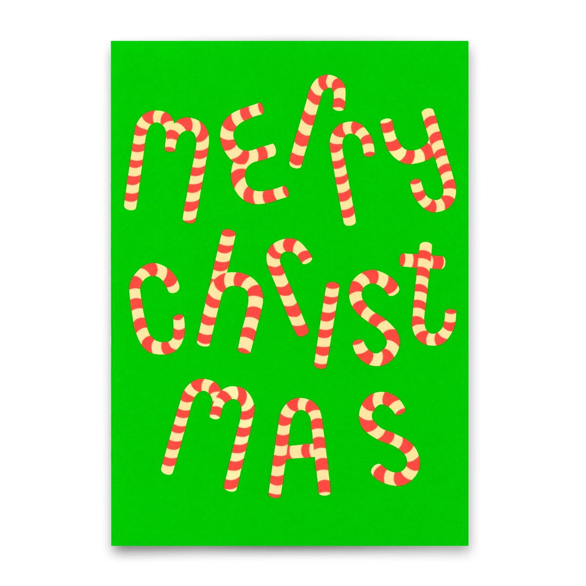 Postkarte "Candy Typo" | Schöne Karte zu Weihnachten