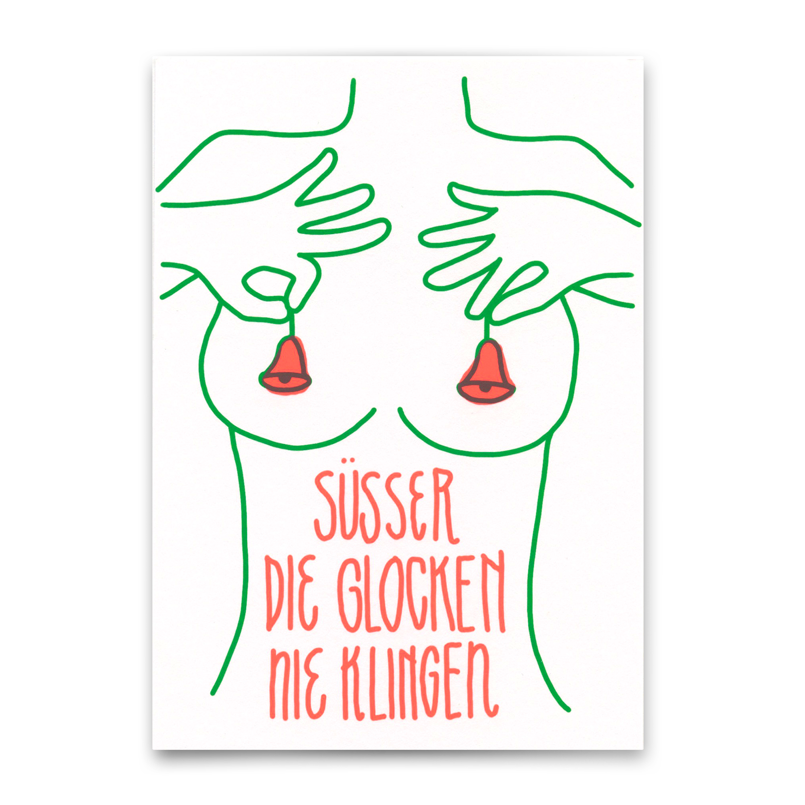 Postkarte "Süßer die..." | Lustige Karte mit Spruch zu Weihnachten
