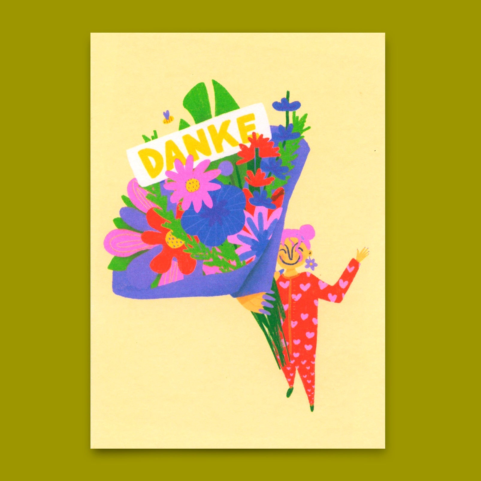 Postkarte "Danke Bouqet" | Schöne Karte zum Dankesagen