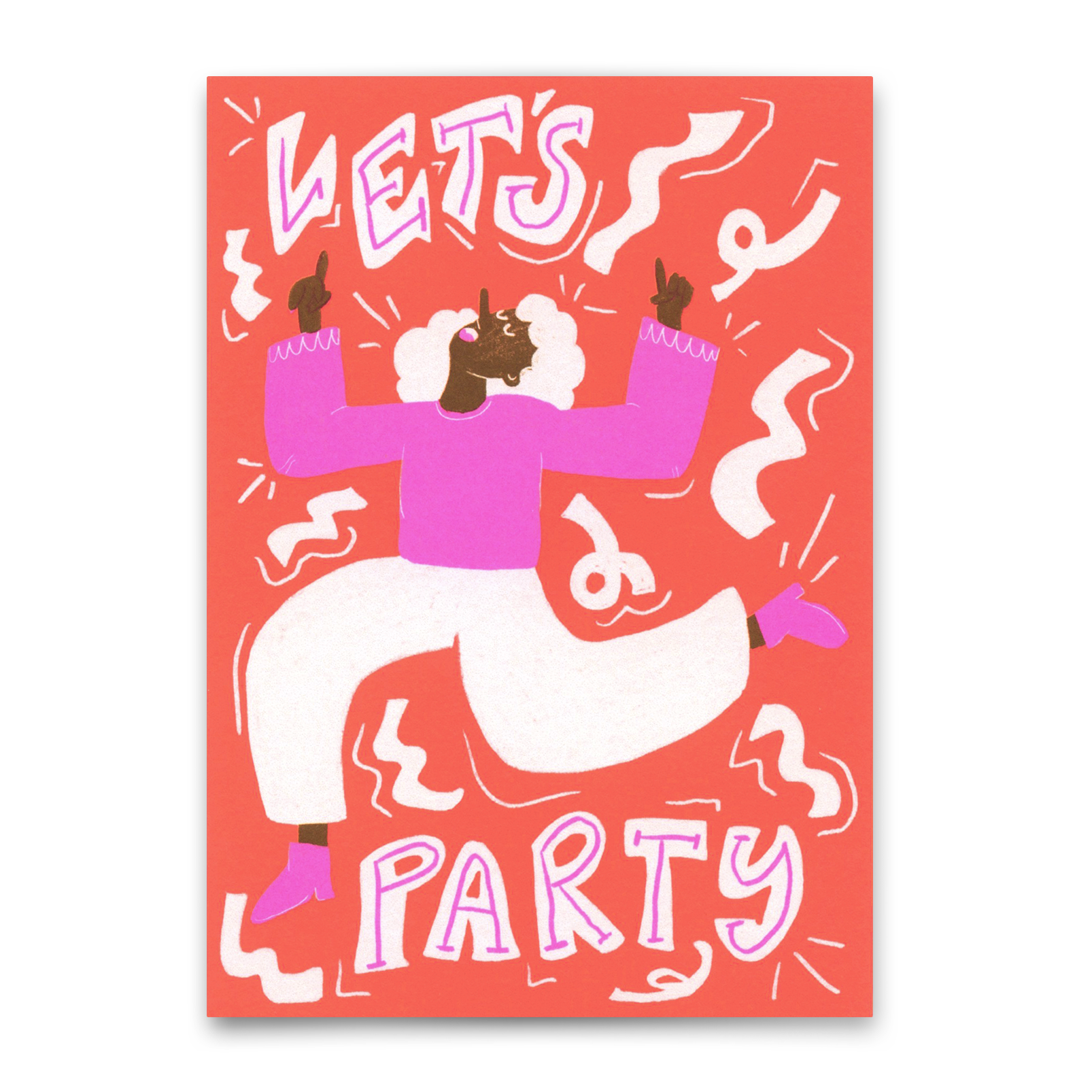 Postkarte "Let's Party" | Coole Karte für jeden Anlass