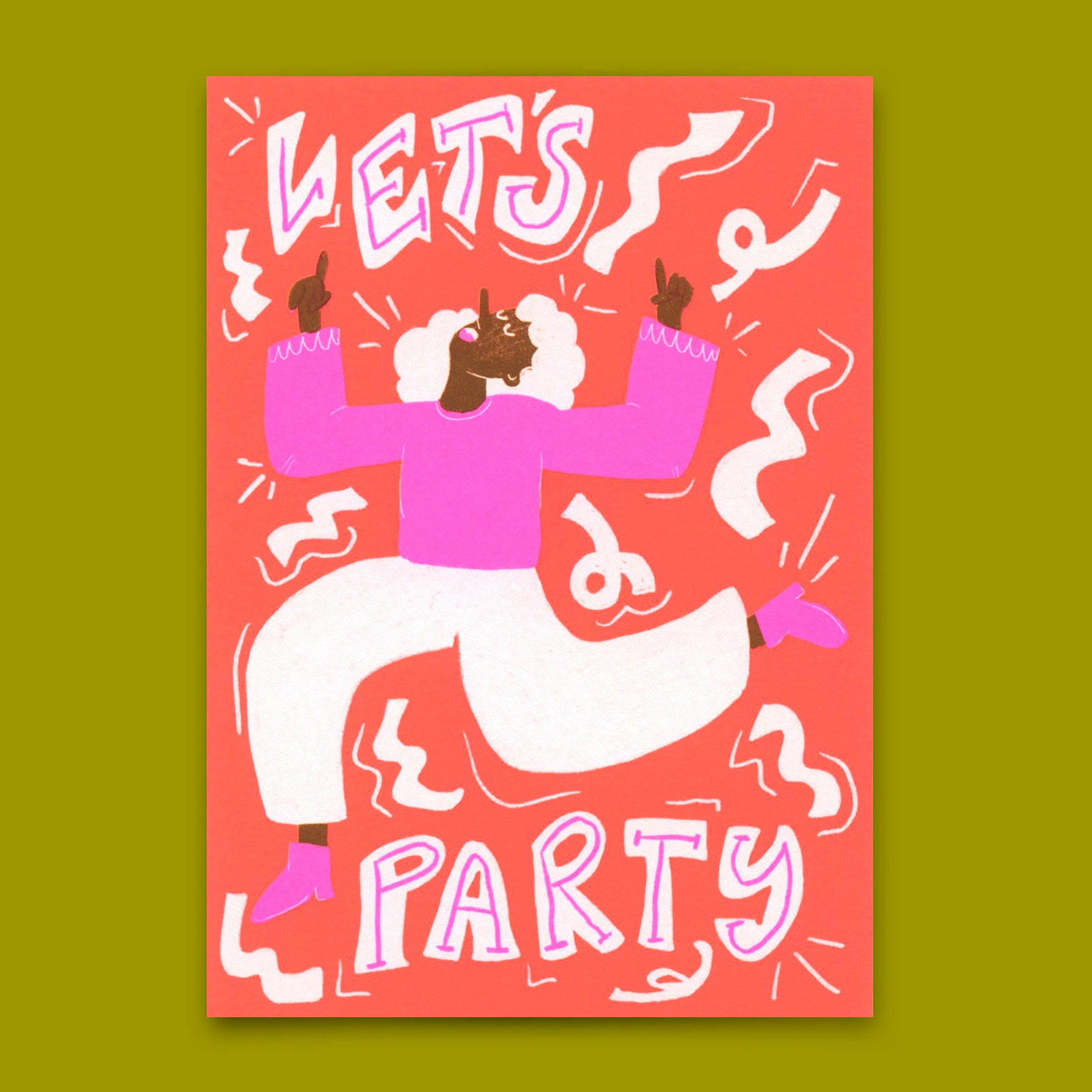 Postkarte "Let's Party" | Coole Karte für jeden Anlass