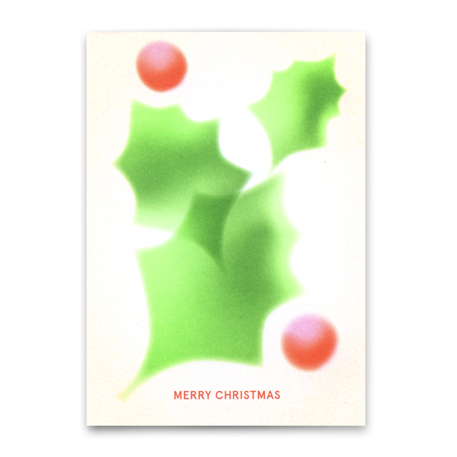 Postkarte "Merry Christmas Ilex" | Schöne Karte zu Weihnachten