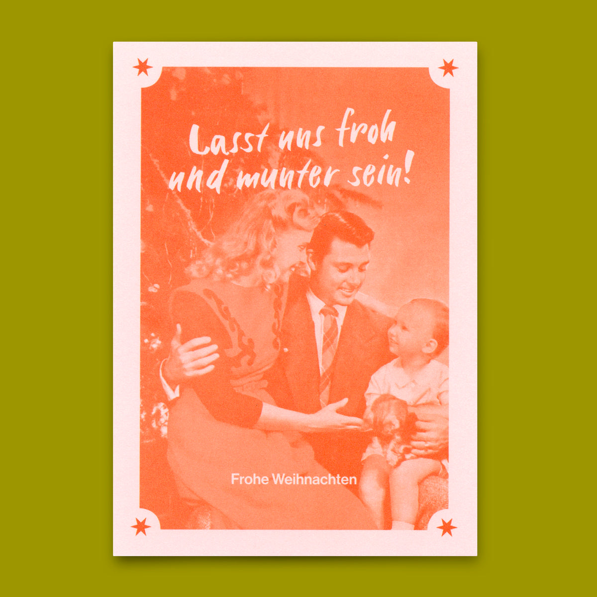 Postkarte "Froh und munter" | Schöne Karte zu Weihnachten