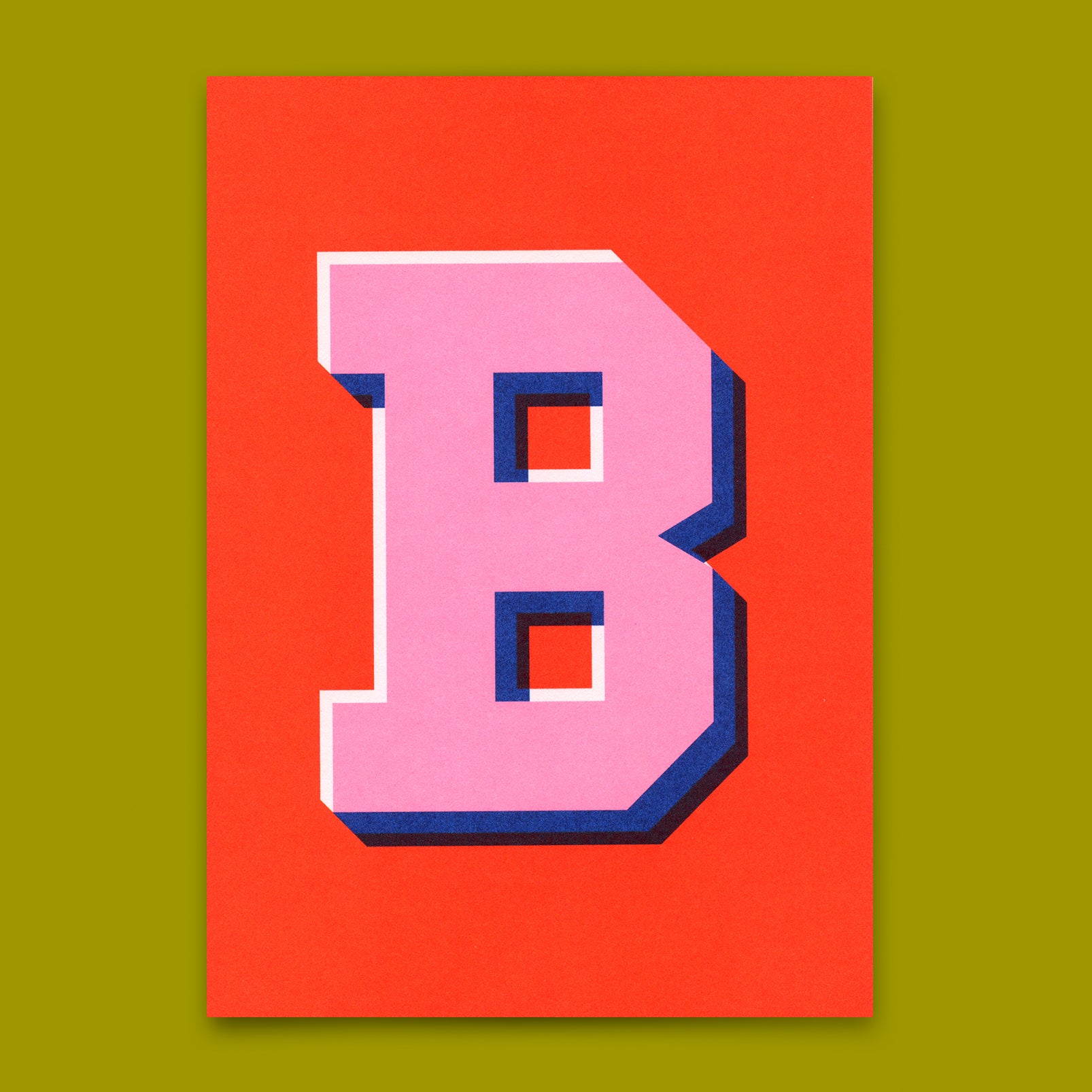 Monogrammkarte "B" | Coole Buchstaben Postkarte