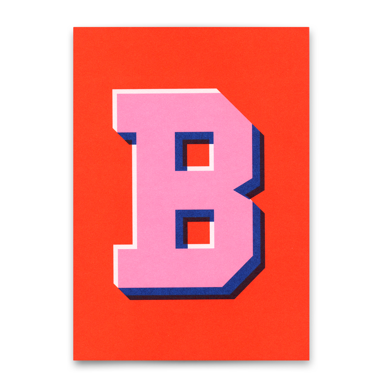 Monogrammkarte "B" | Coole Buchstaben Postkarte