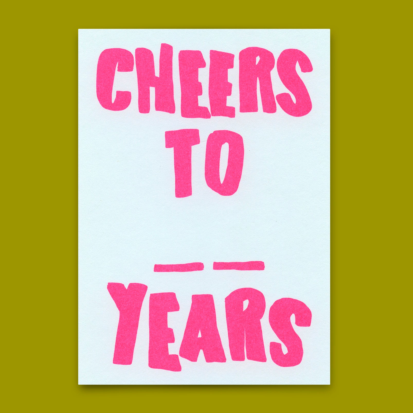 Postkarte "Cheers to X years" | Lustige Karte zum Geburtstag