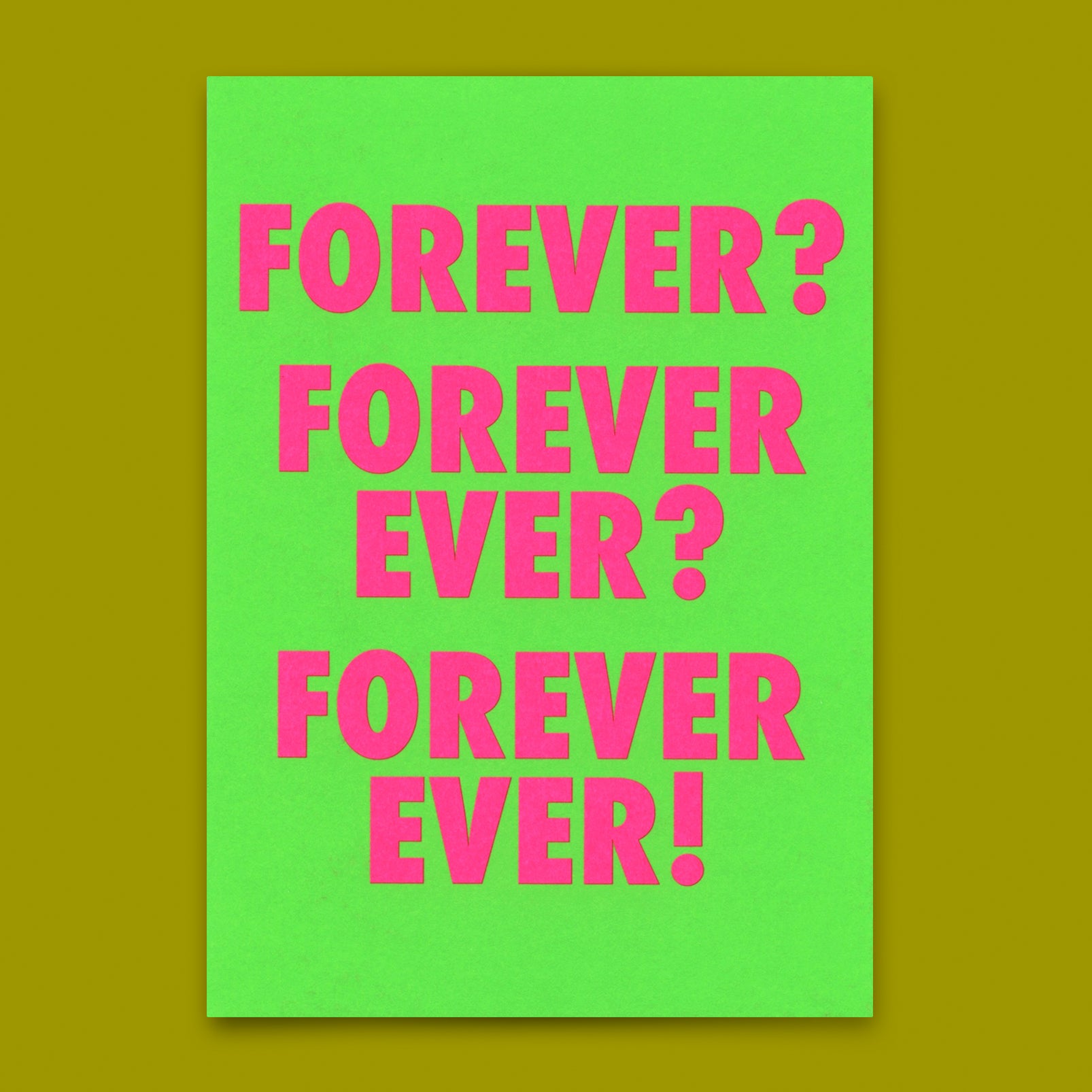 Postkarte "For ever & ever" | Besondere Karte für Verliebte