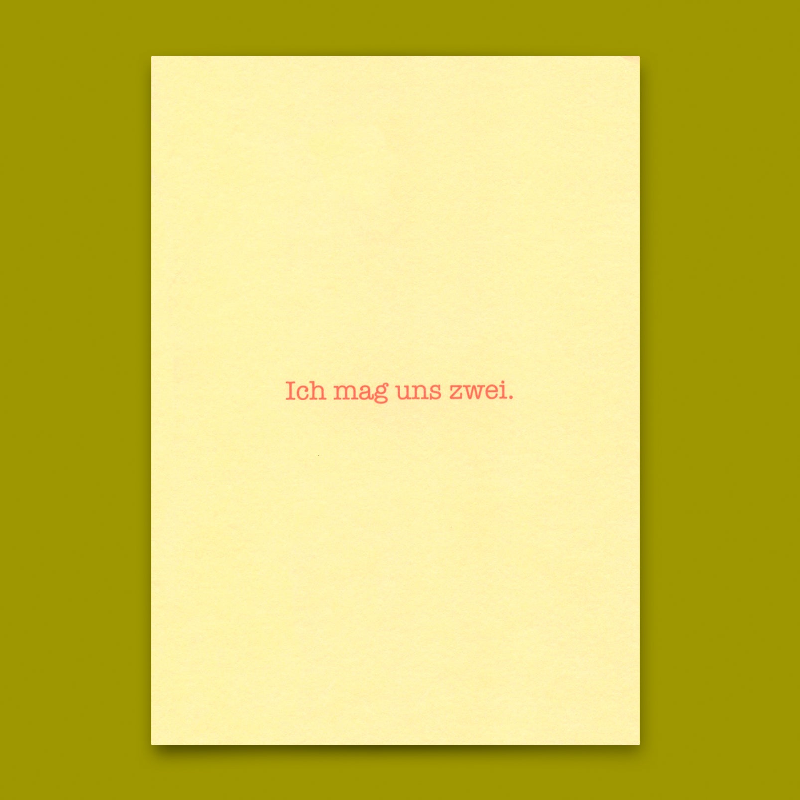 Postkarte "Ich mag uns zwei" | Lustige Karte für Verliebte