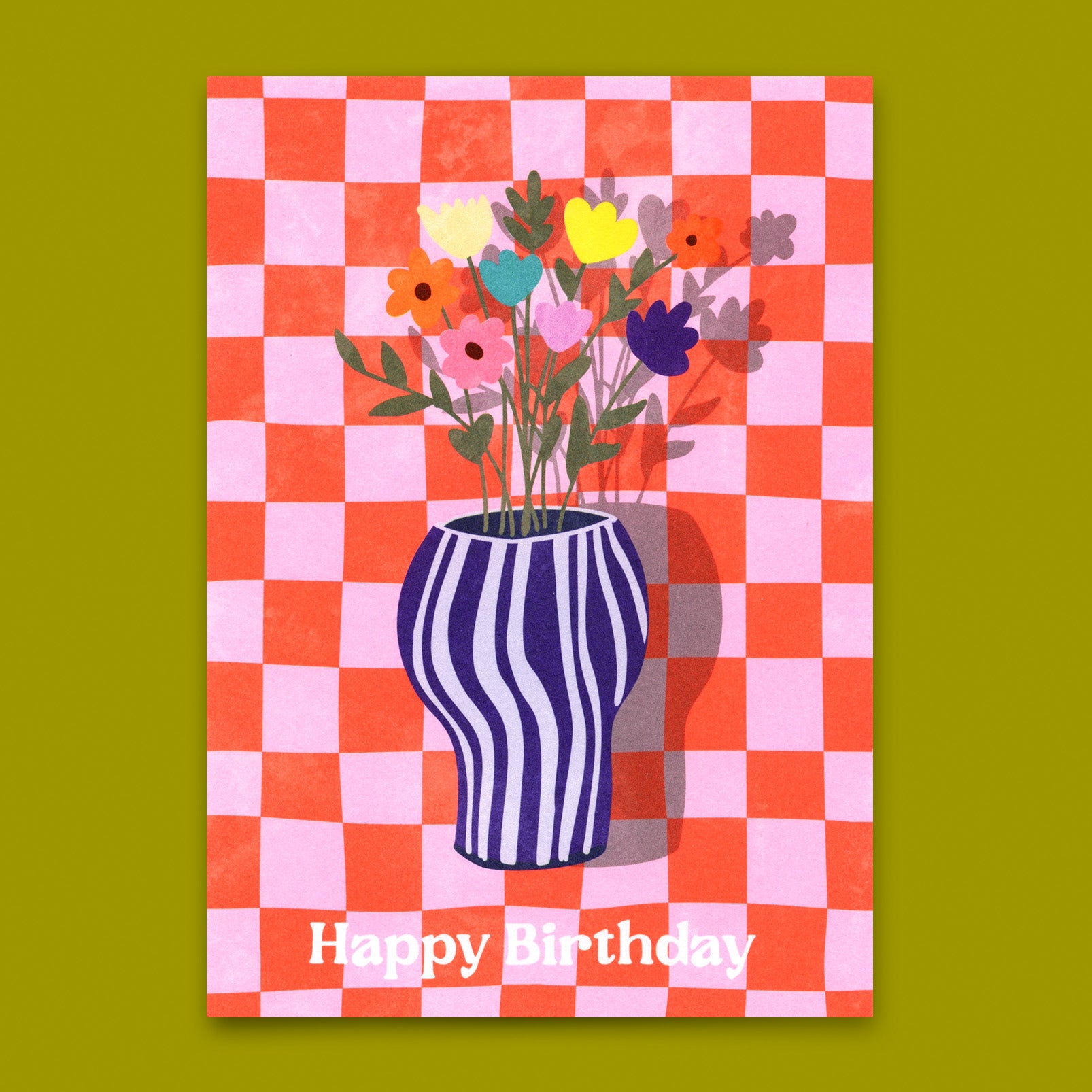Postkarte "Happy Birthday Vase" | Schöne Karte zum Geburtstag