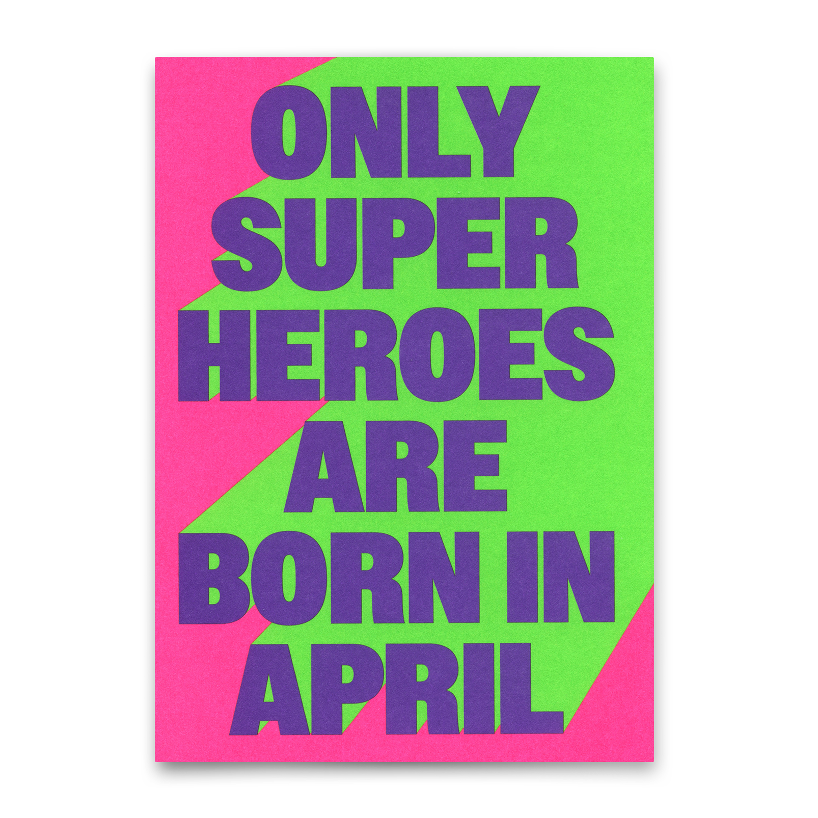 Postkarte "Superheroes April" | Coole Karte zum Geburtstag