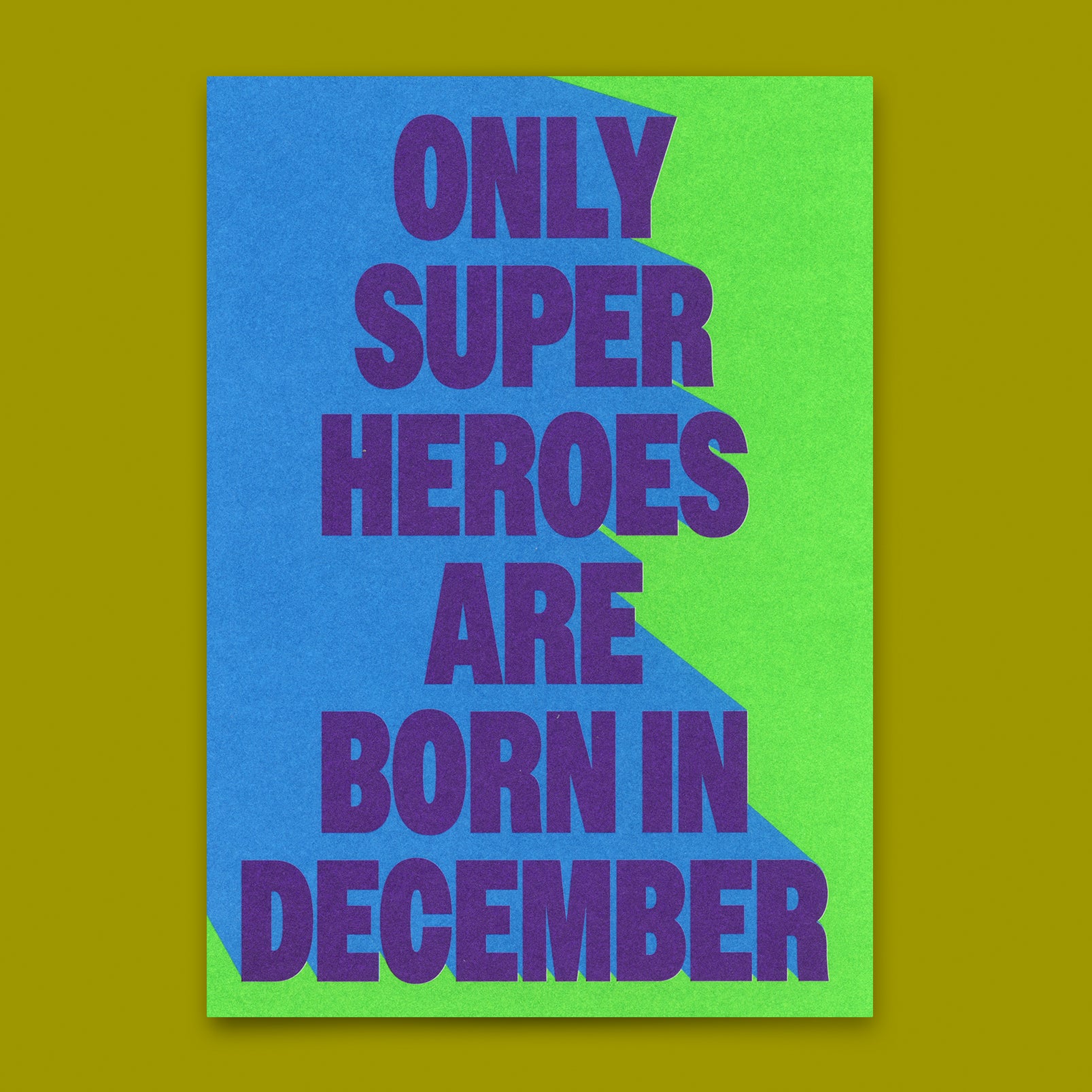 Postkarte "Superheroes December" | Coole Karte zum Geburtstag